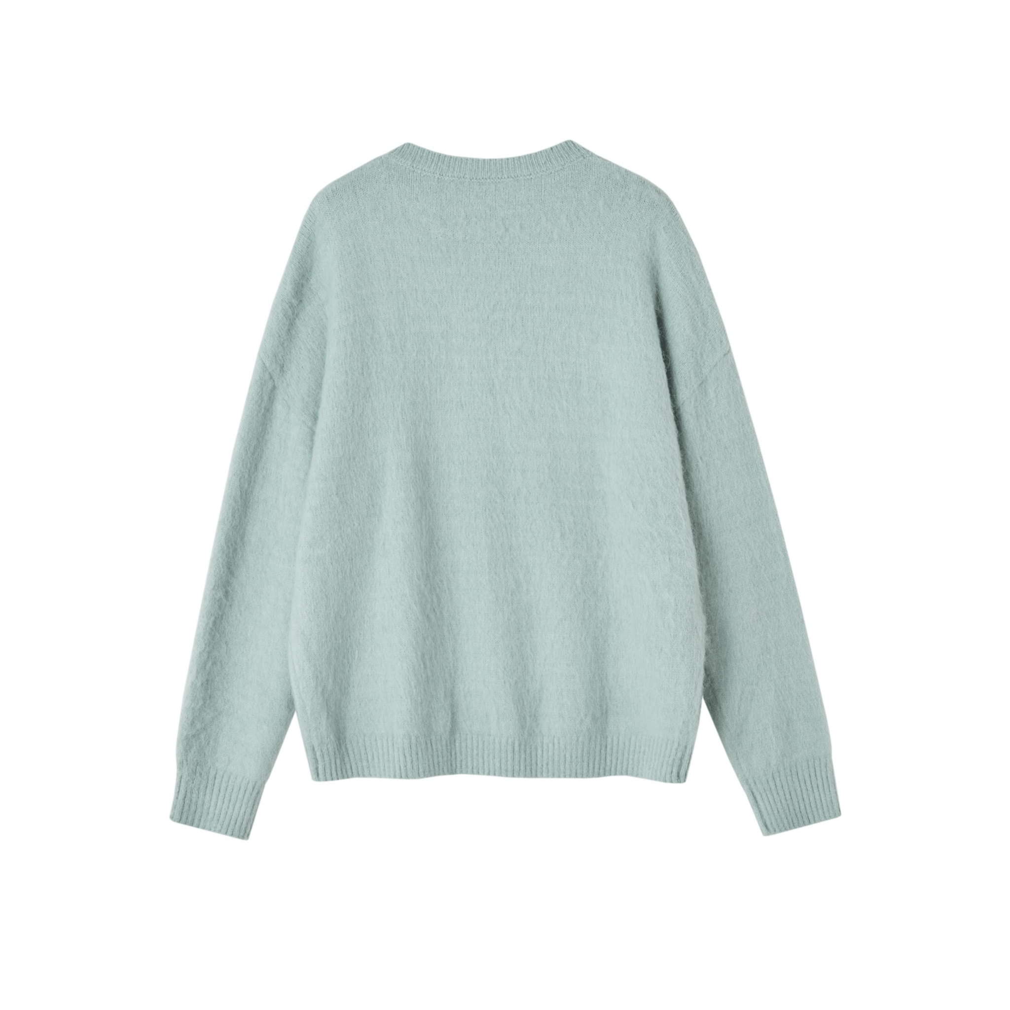 SOMESOWE Tsundere Puppy Crew Neck Sweater in Green | MADAX