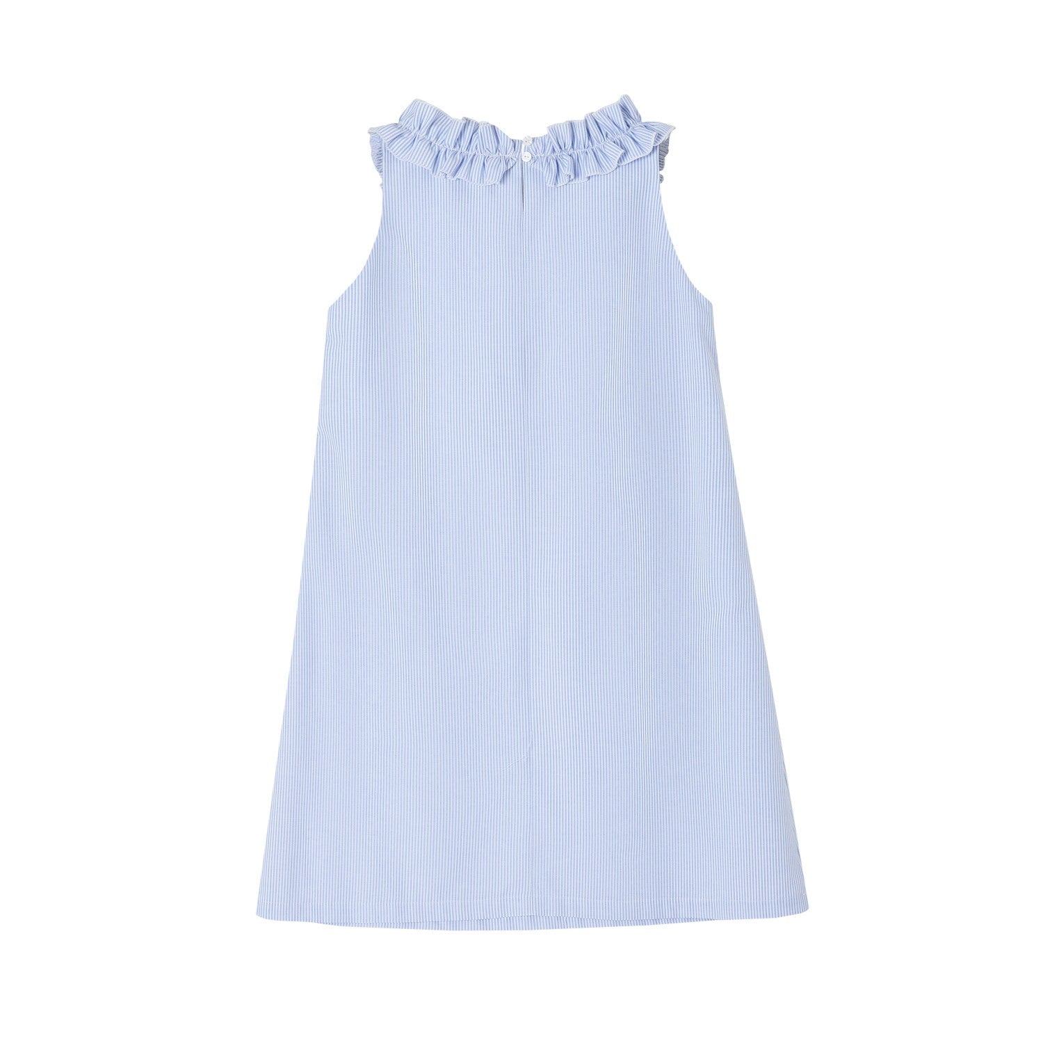 SOMESOWE Twisted Flower Dress In Blue and White Stripes | MADAX
