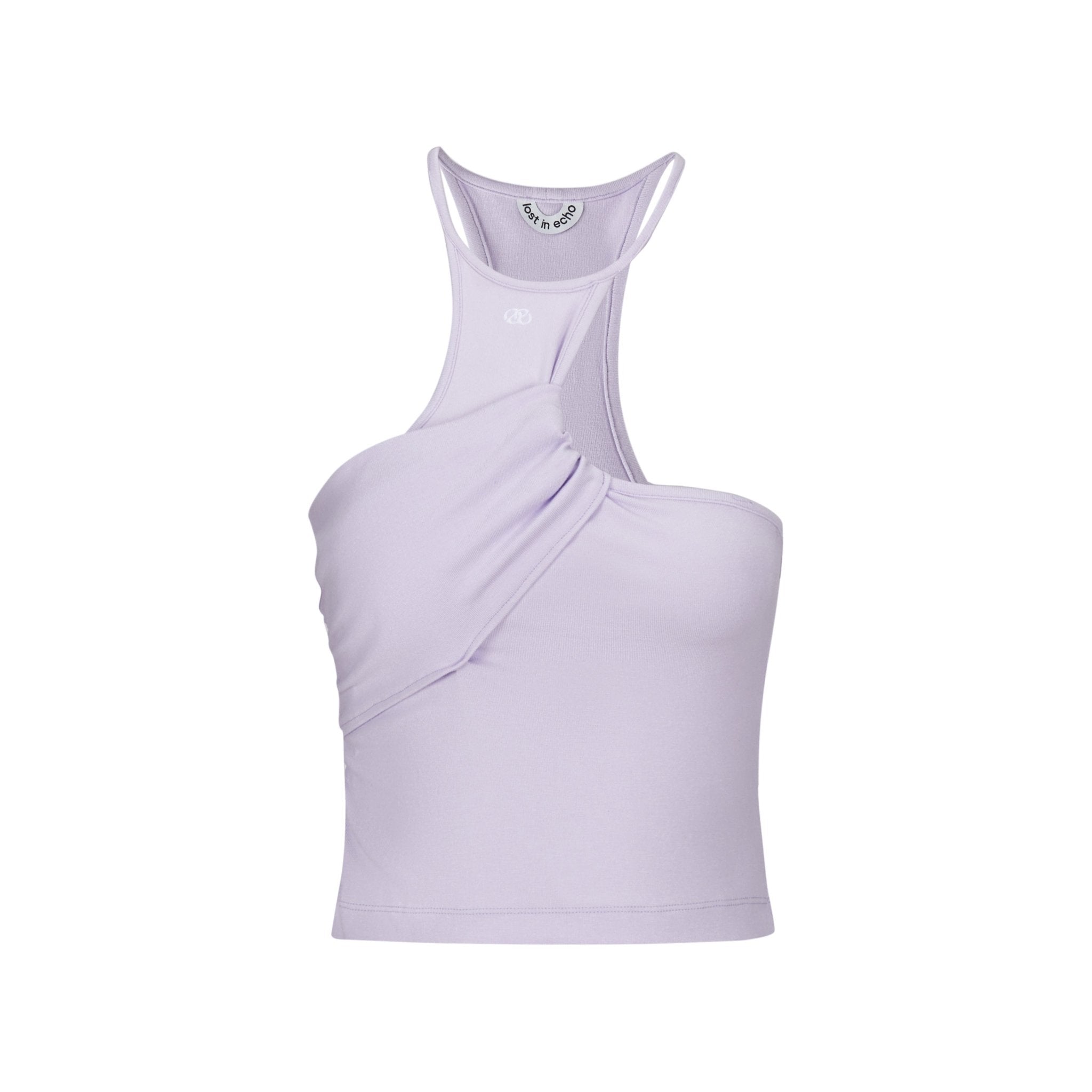 LOST IN ECHO Twisted Racerback Tank Top in Purple | MADA IN CHINA