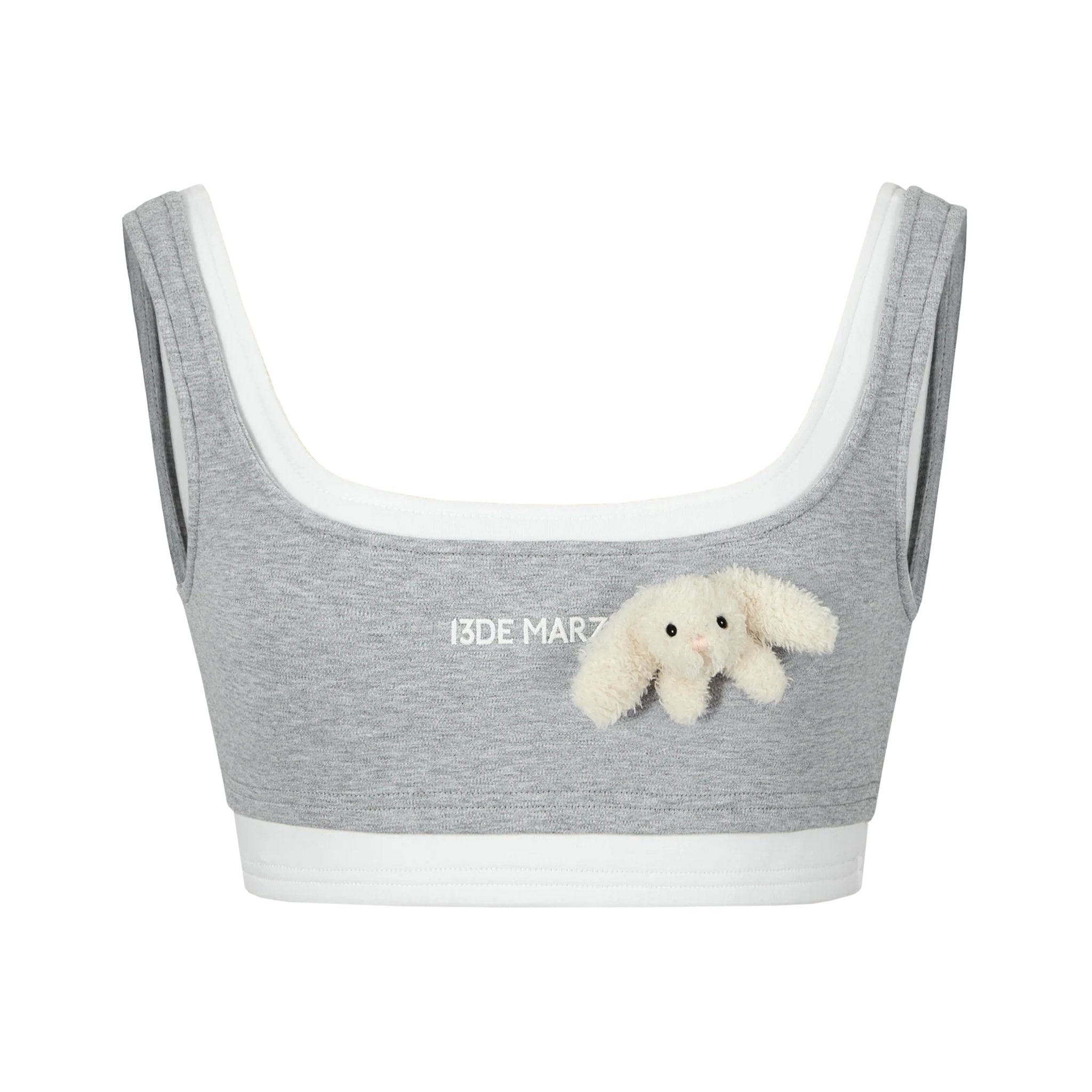 13DE MARZO Two Pieces Tank Top Light Gray | MADA IN CHINA