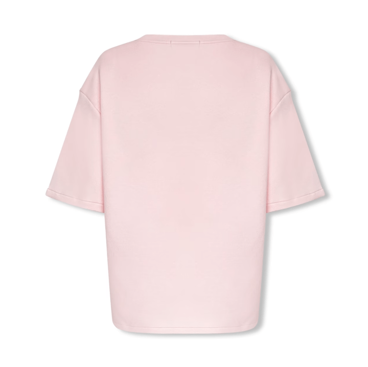 NOT FOR US "Upside - down Cat" Shell Chain Short - sleeved in Pink | MADAX