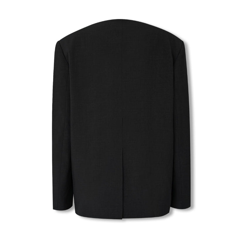 NOT FOR US V - neck Blazer in Black | MADAX