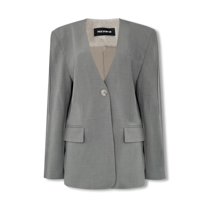 NOT FOR US V - neck Blazer in Khaki | MADAX