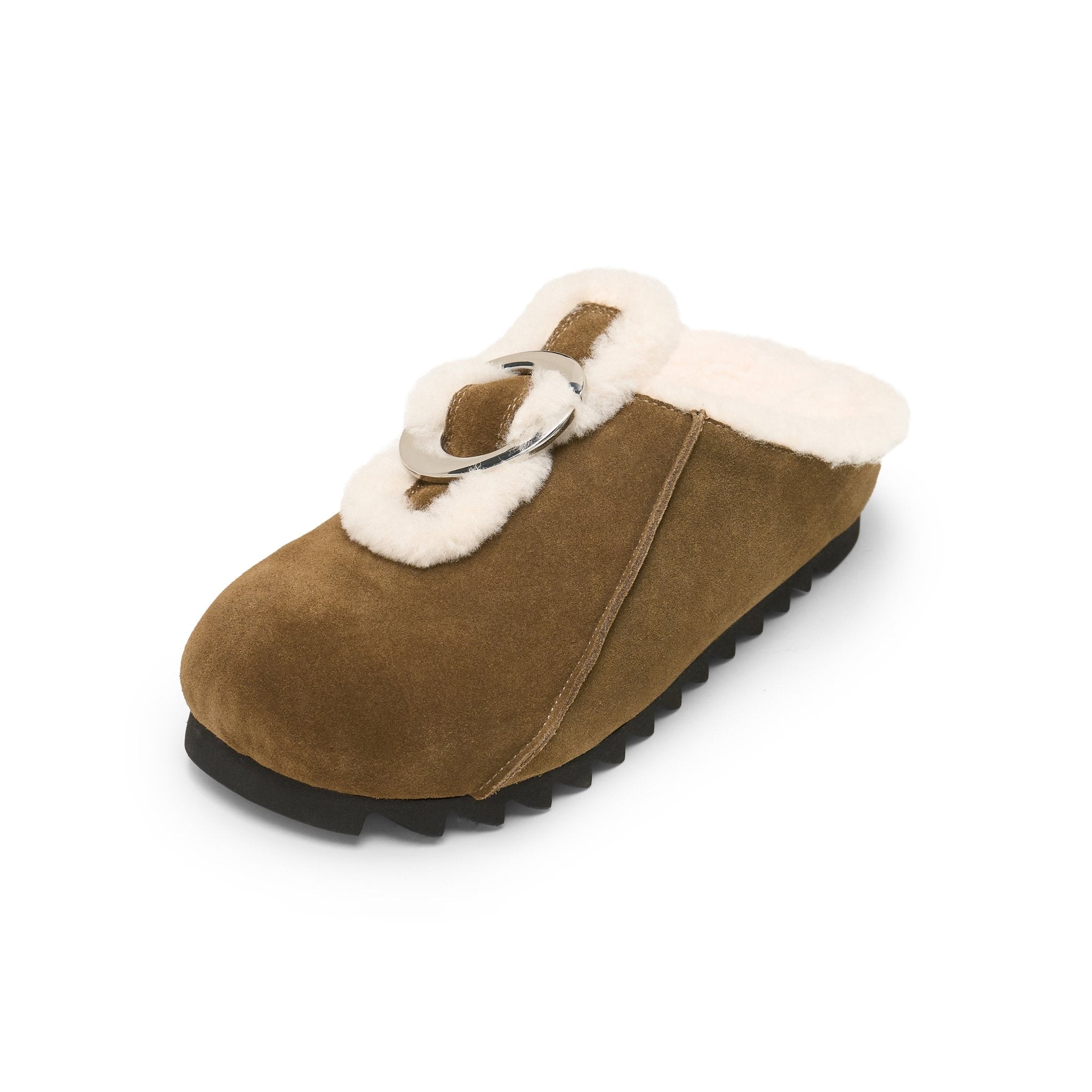 LOST IN ECHO Velvet Button - trimmed Birkenstock Slippers In Army Green | MADAX