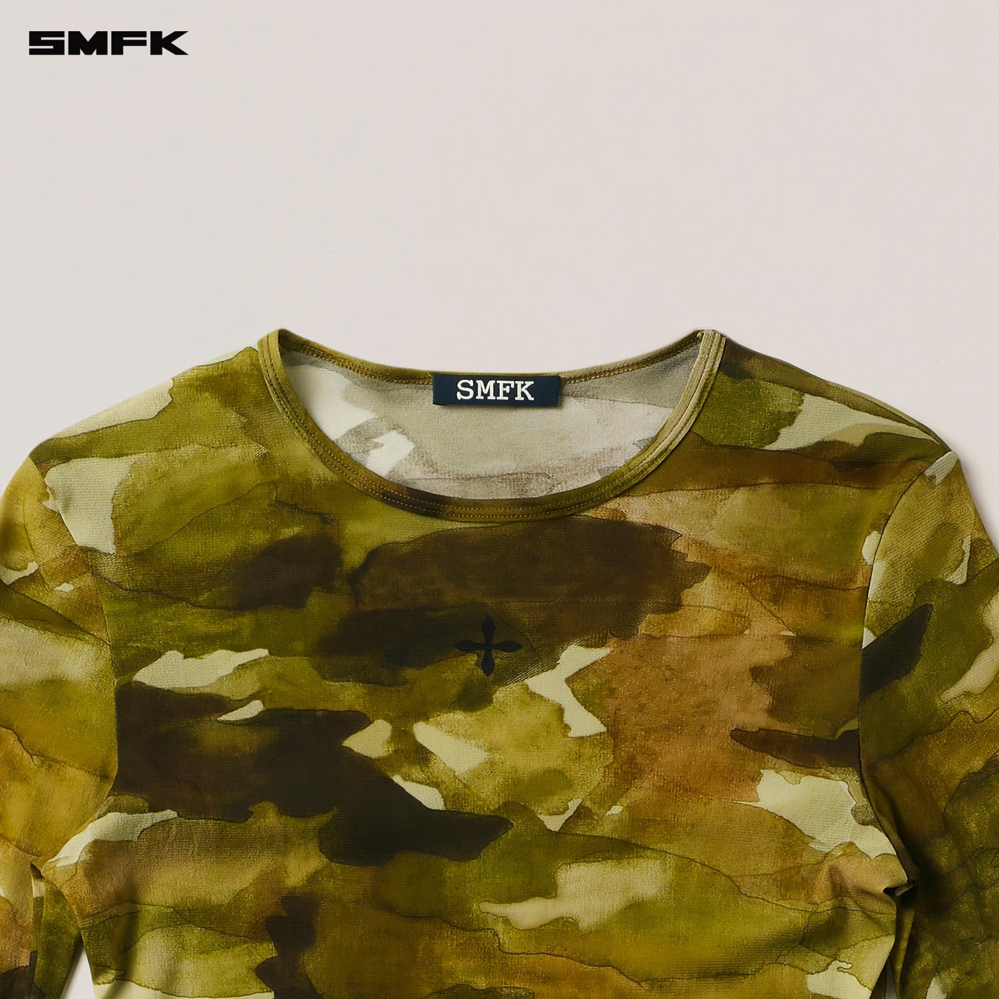 SMFK Vintage Chinese Ink Camouflage Long Sleeve Pullover In Chinese Ink Camouflage | MADAX