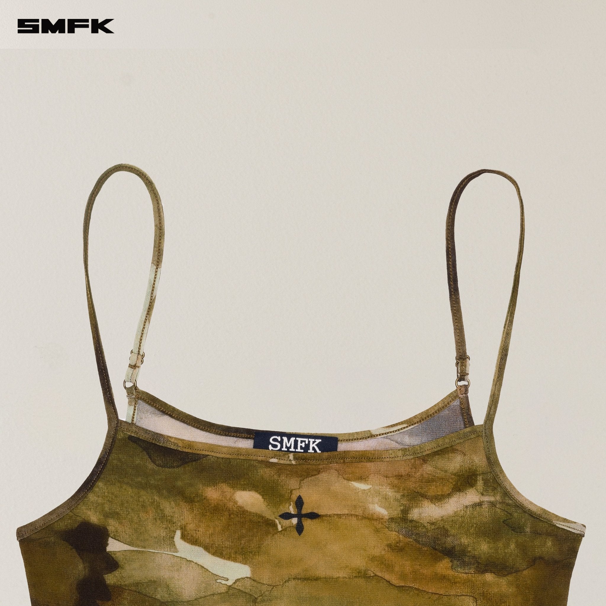SMFK Vintage Chinese Ink Camouflage Sports Camisole In Camouflage | MADAX