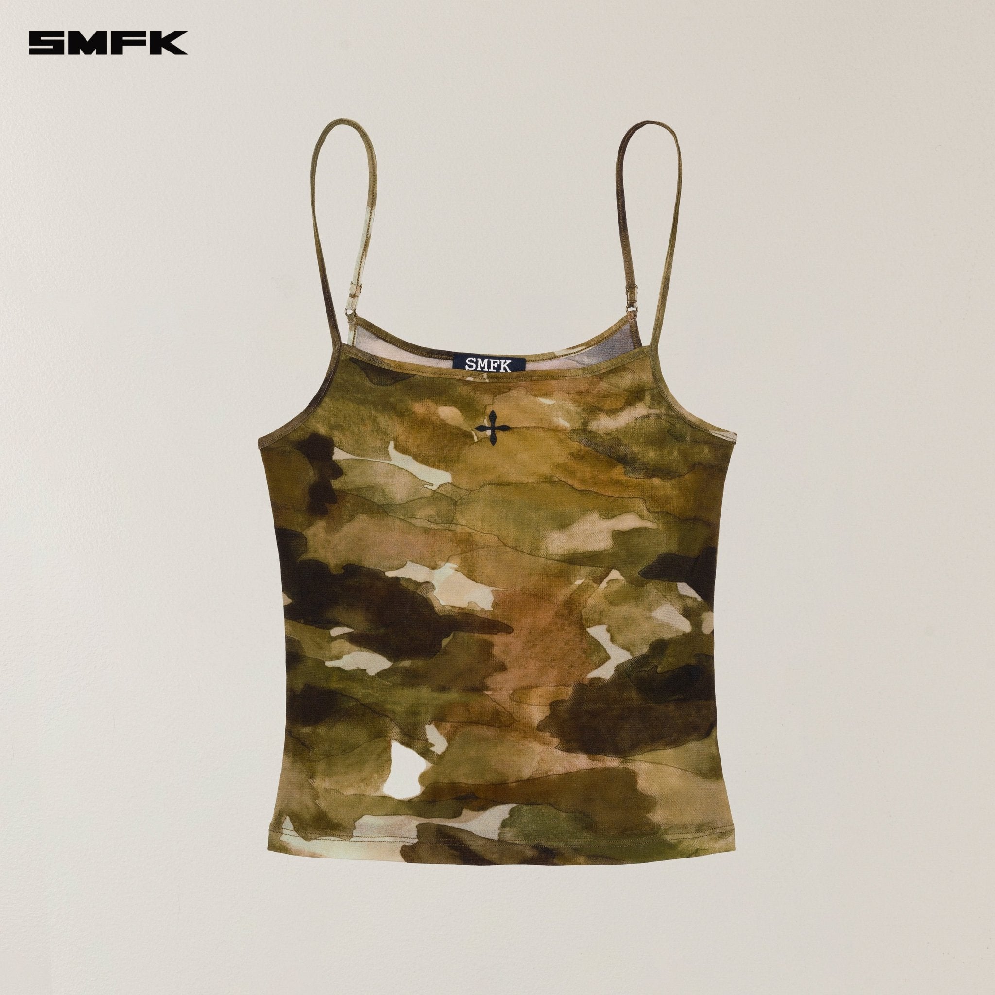 SMFK Vintage Chinese Ink Camouflage Sports Camisole In Camouflage | MADAX