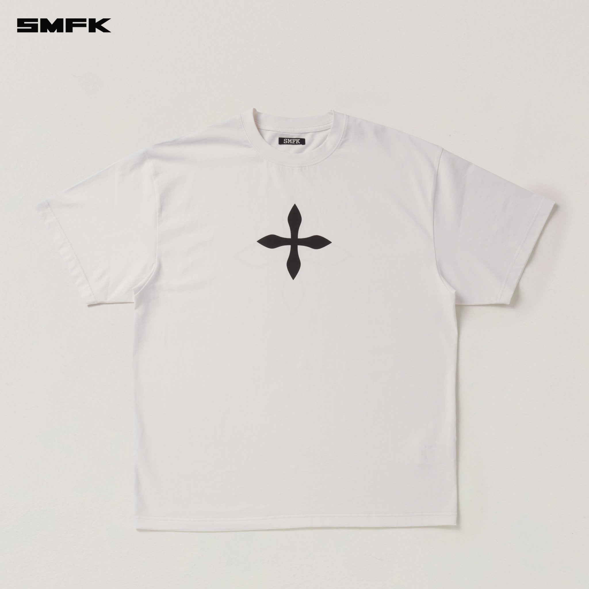 SMFK Vintage Compass Mode Loose Tee In Snow Mountain White | MADAX
