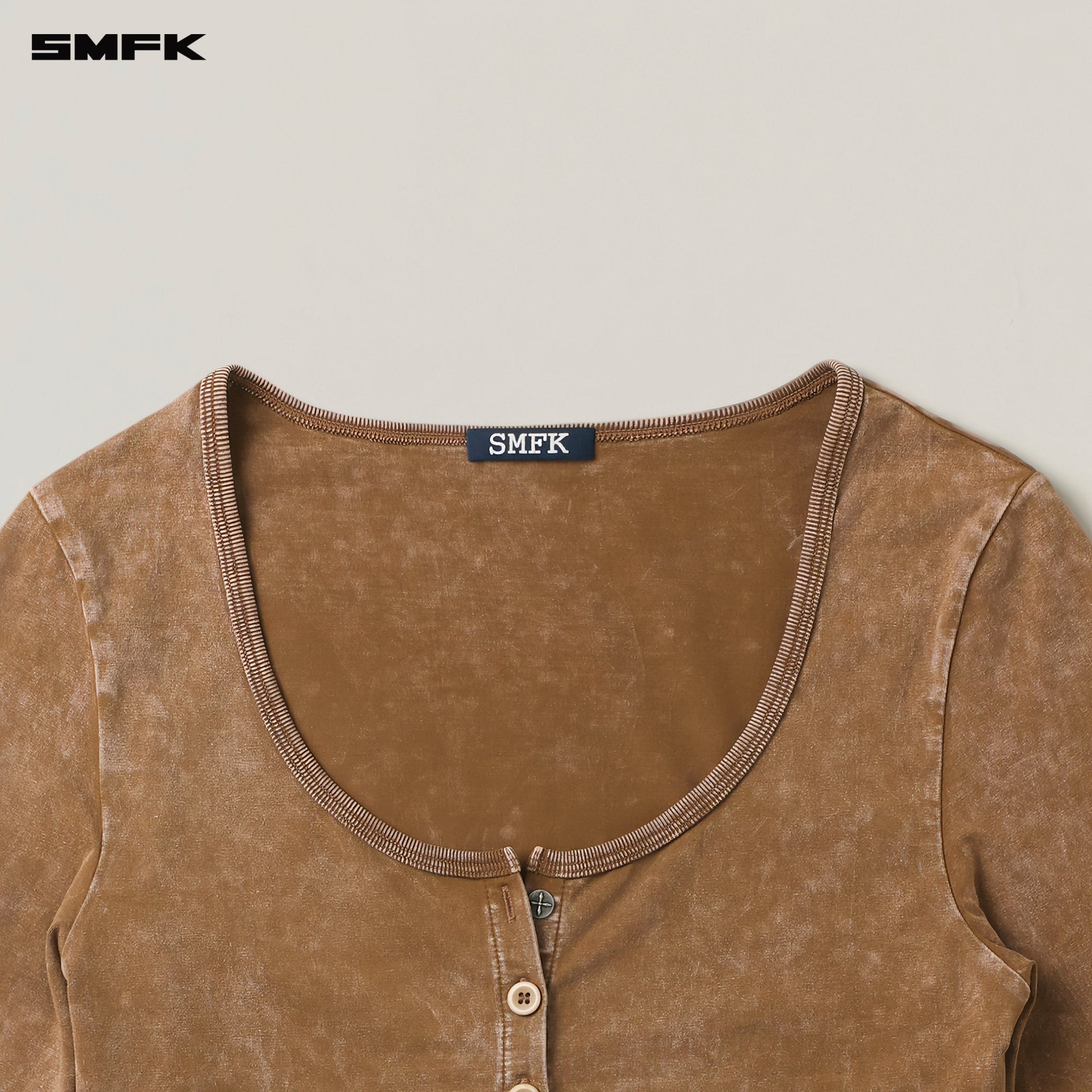 SMFK Vintage Hurricane Fade Body Cardigan In Brown | MADAX