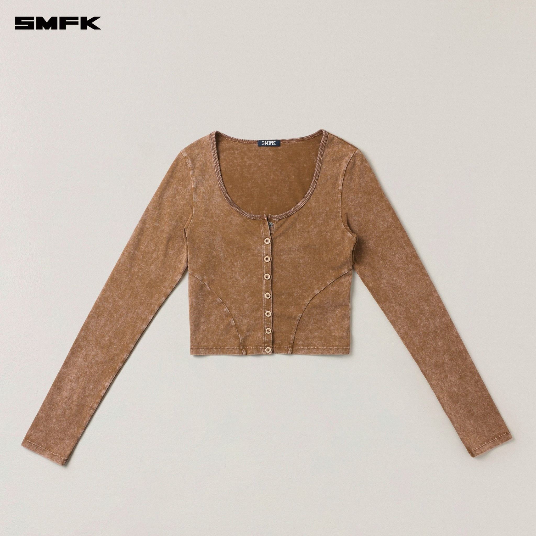 SMFK Vintage Hurricane Fade Body Cardigan In Brown | MADAX