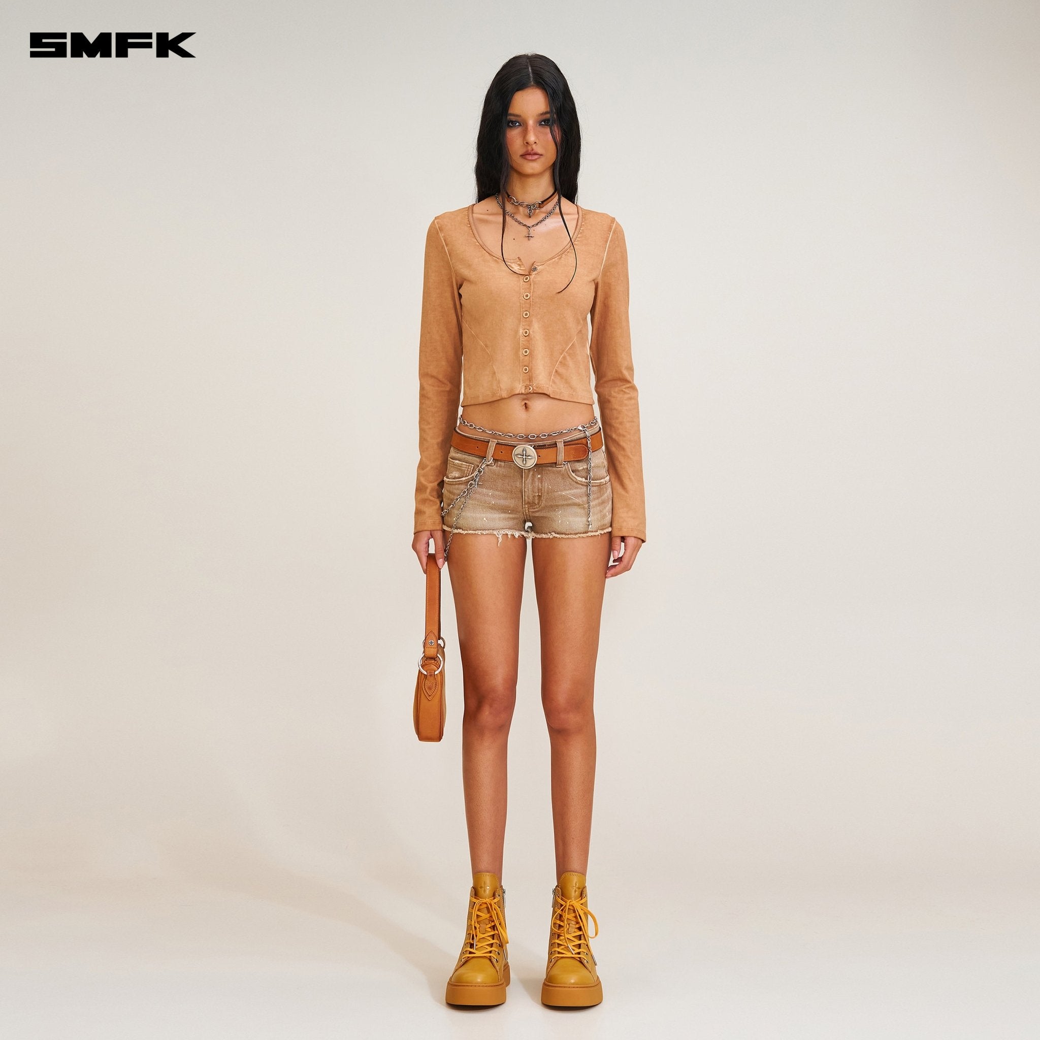 SMFK Vintage Hurricane Fade Body Cardigan In Desert | MADAX