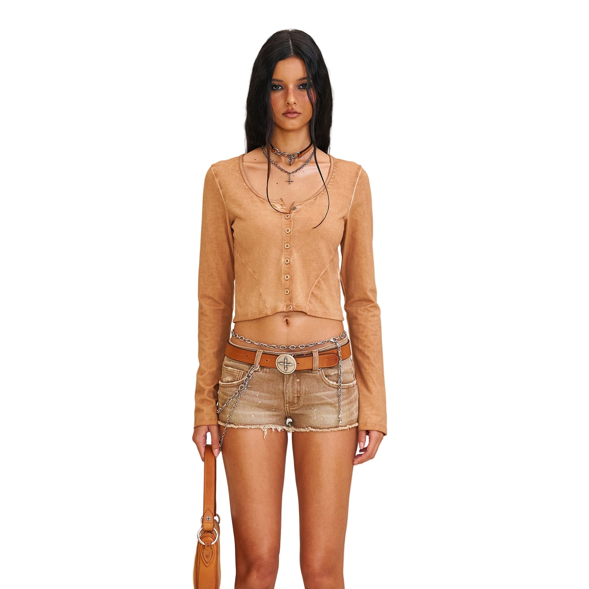 SMFK Vintage Hurricane Fade Body Cardigan In Desert | MADAX