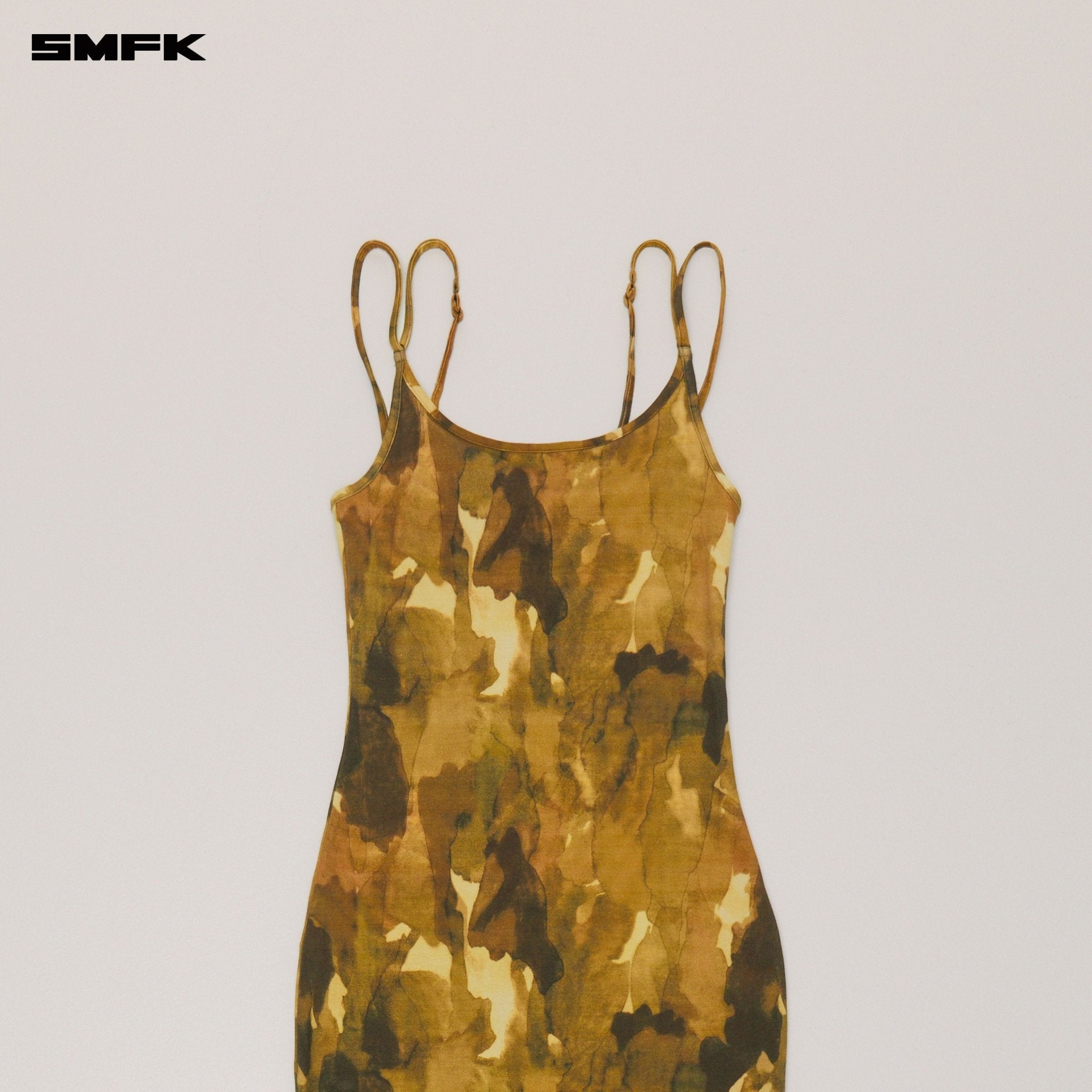 SMFK Vintage Hurricane Fade Long Dress In Chinese Ink Camouflage | MADAX