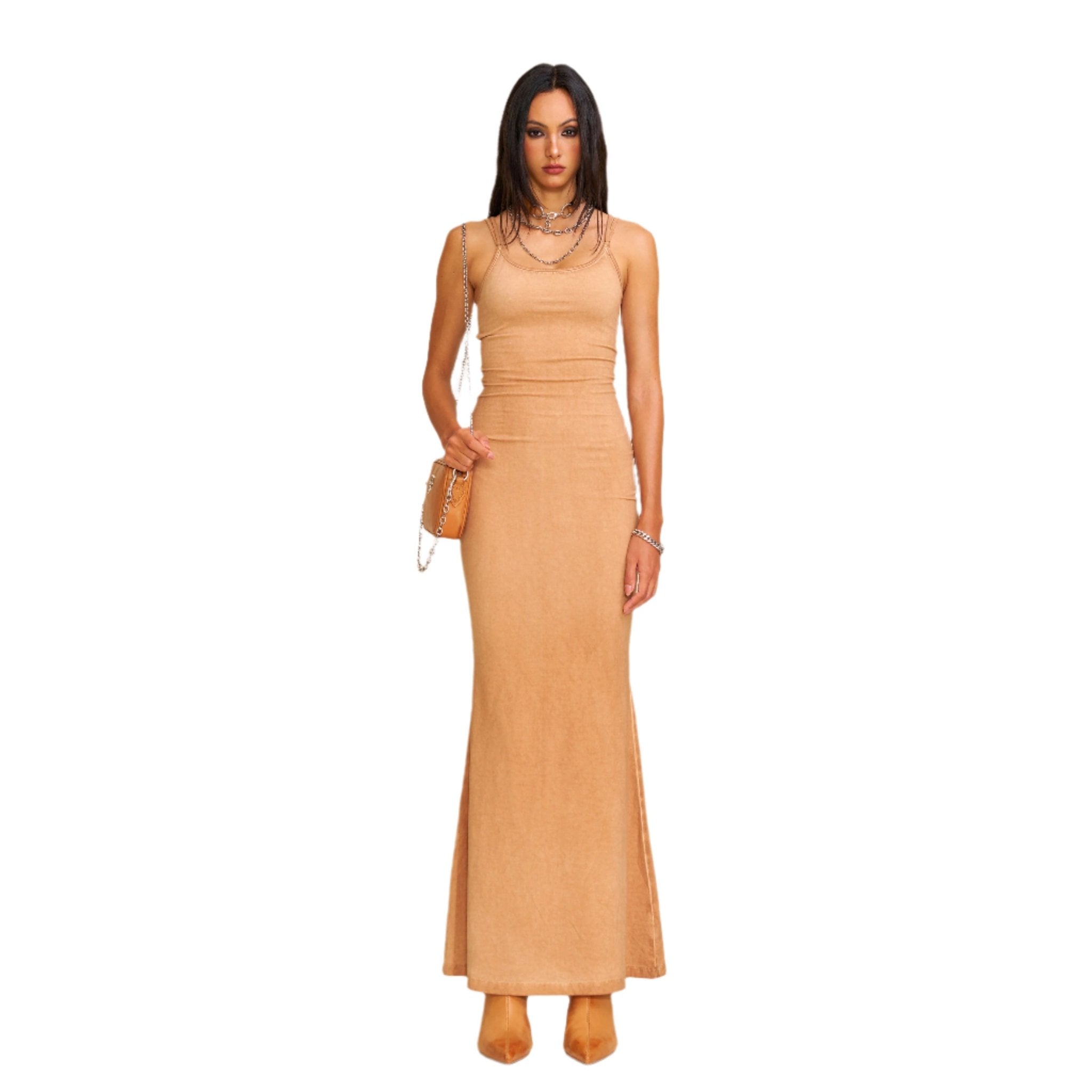 SMFK Vintage Hurricane Fade Long Dress In Desert | MADAX