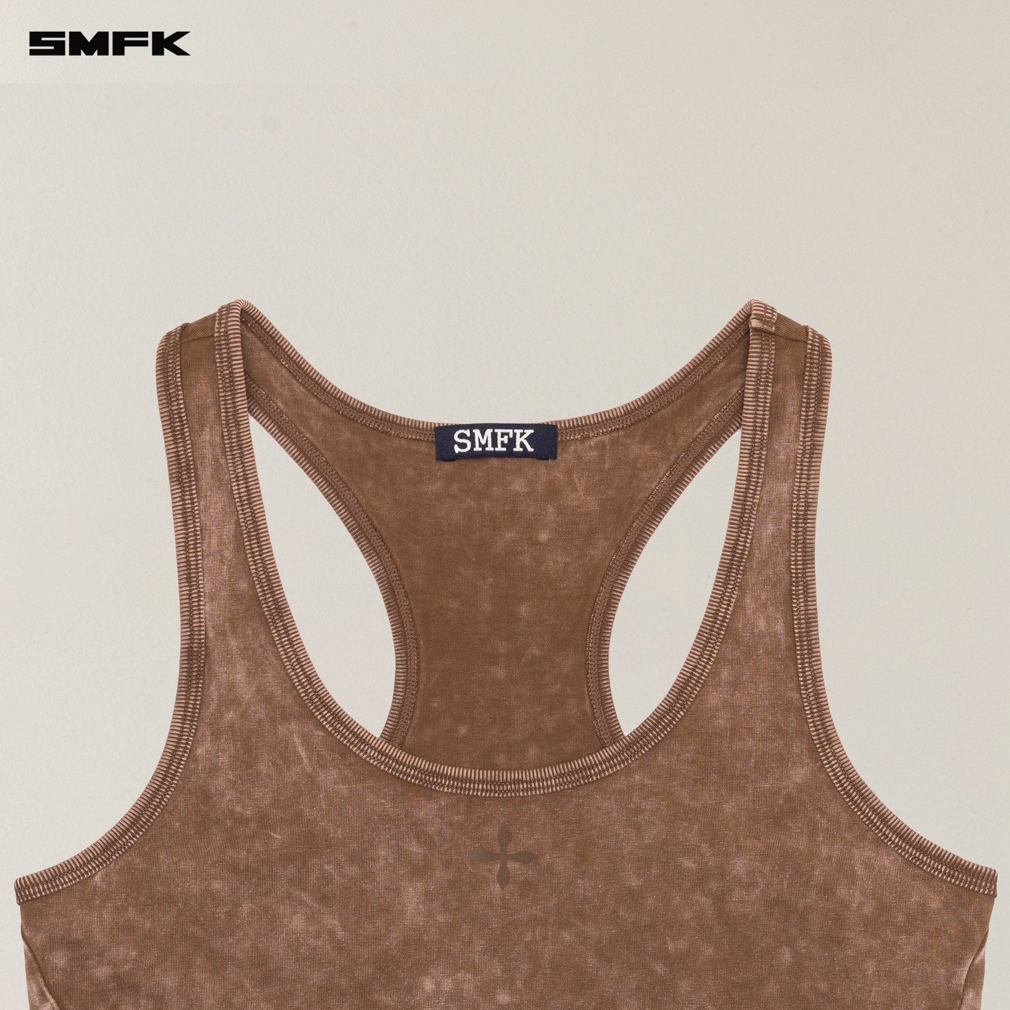 SMFK Vintage Hurricane Fade Sports Short Tank In Brown | MADAX