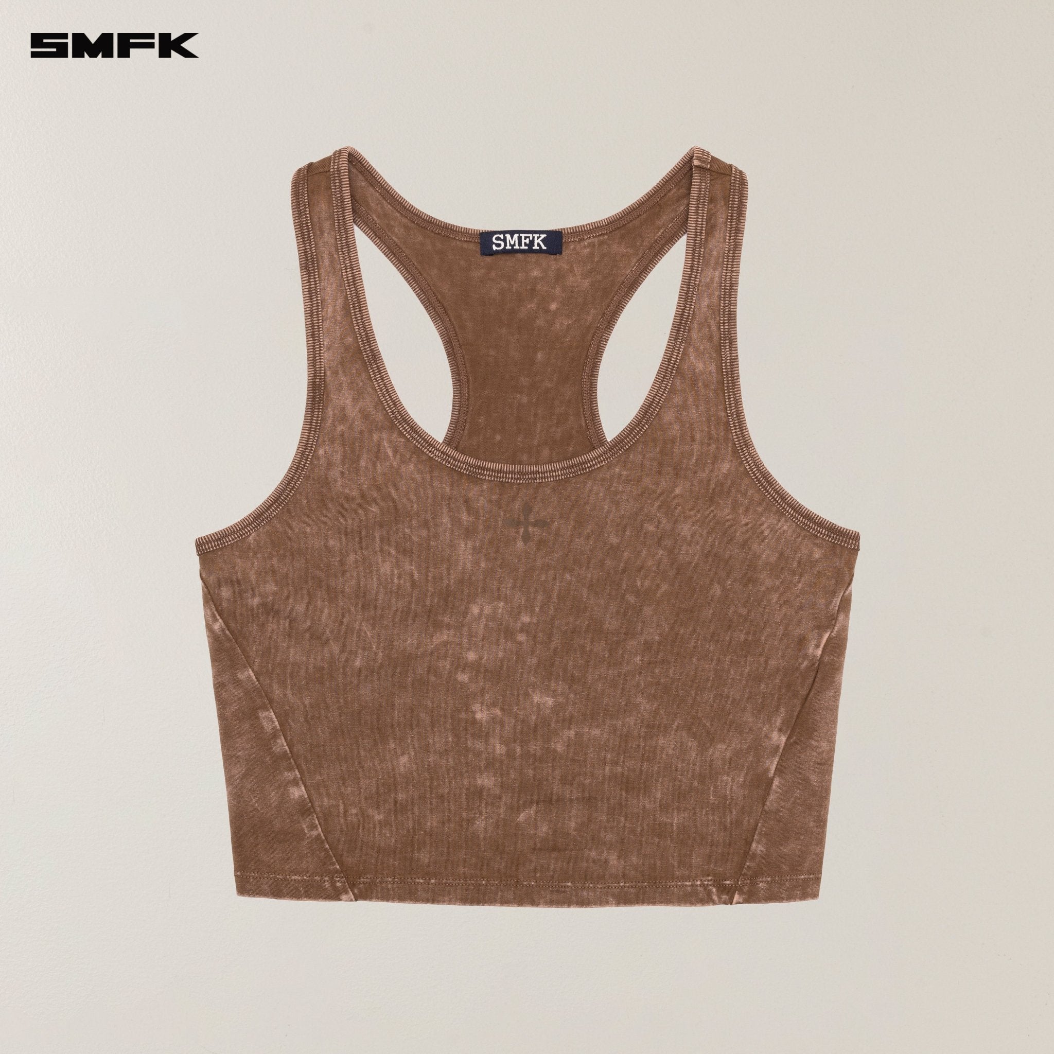 SMFK Vintage Hurricane Fade Sports Short Tank In Brown | MADAX