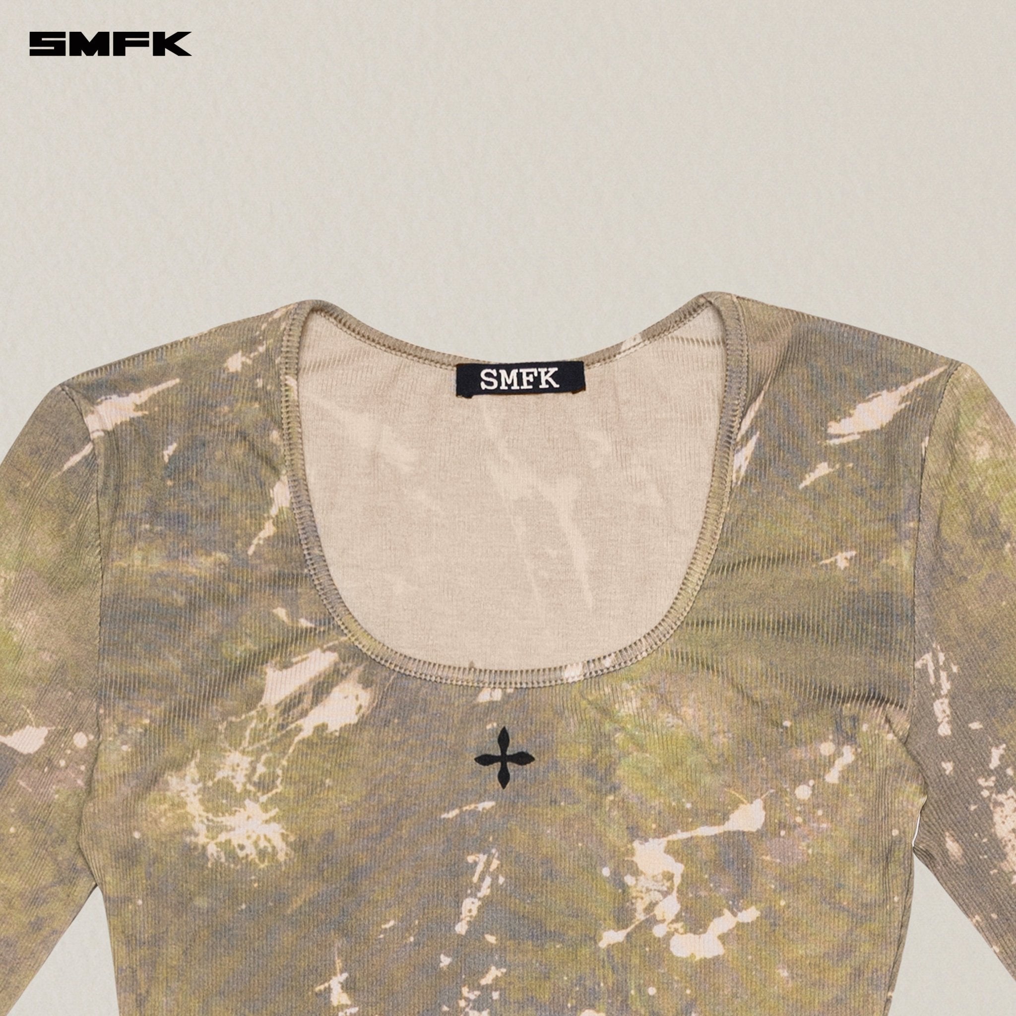 SMFK Vintage Hurricane Silk Fade Body Dress In Camouflage | MADAX