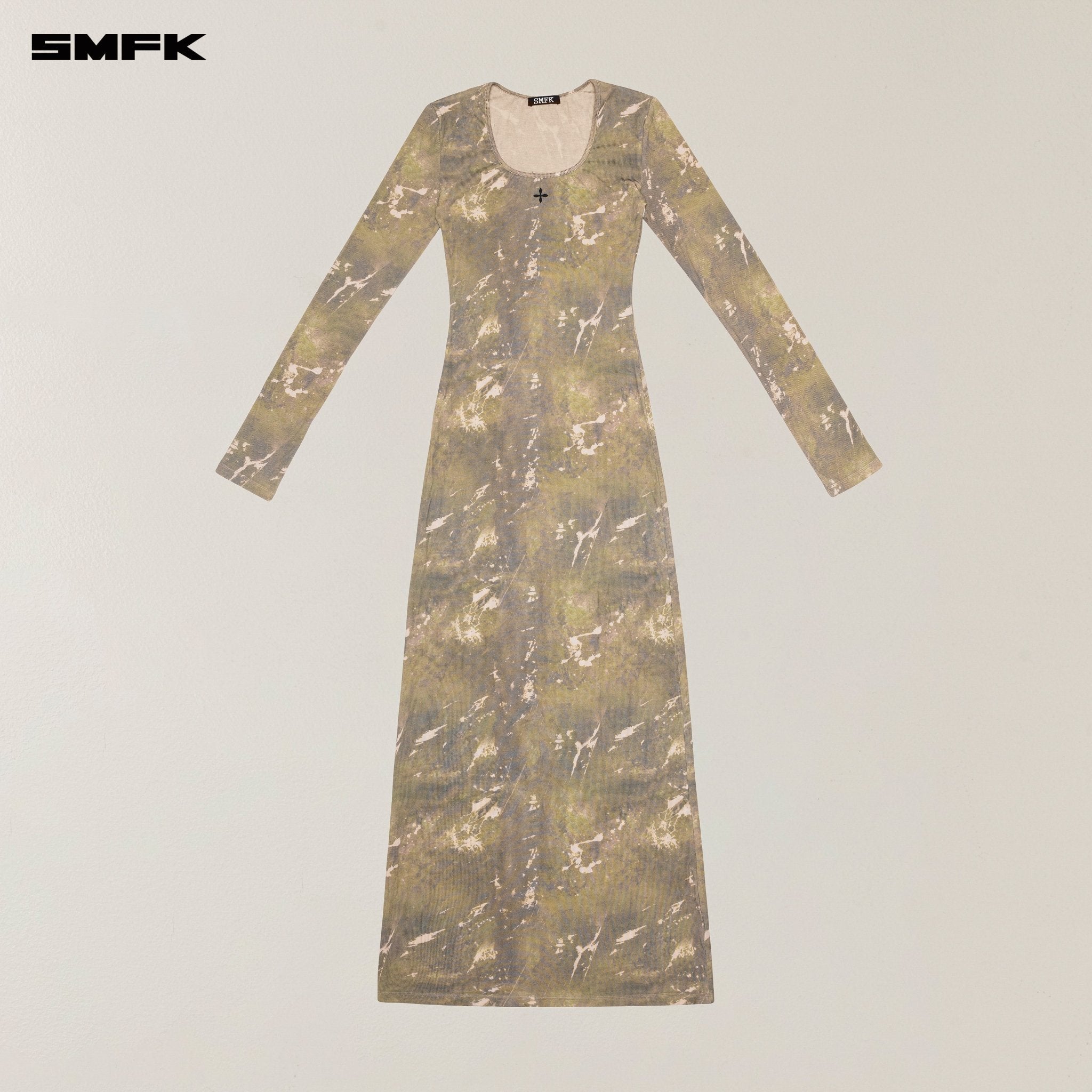 SMFK Vintage Hurricane Silk Fade Body Dress In Camouflage | MADAX