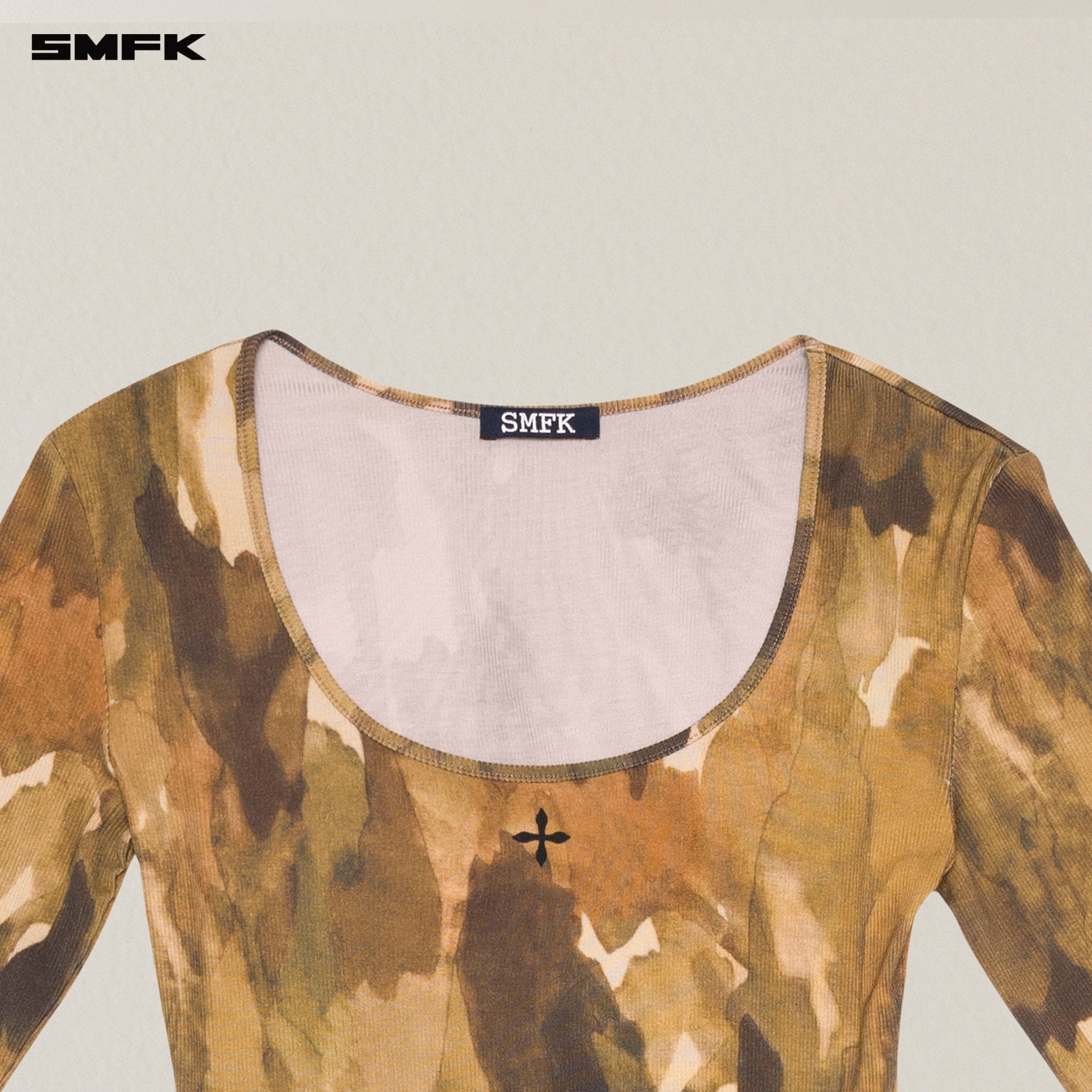 SMFK Vintage Hurricane Silk Fade Body Dress In Chinese Ink Camouflage | MADAX