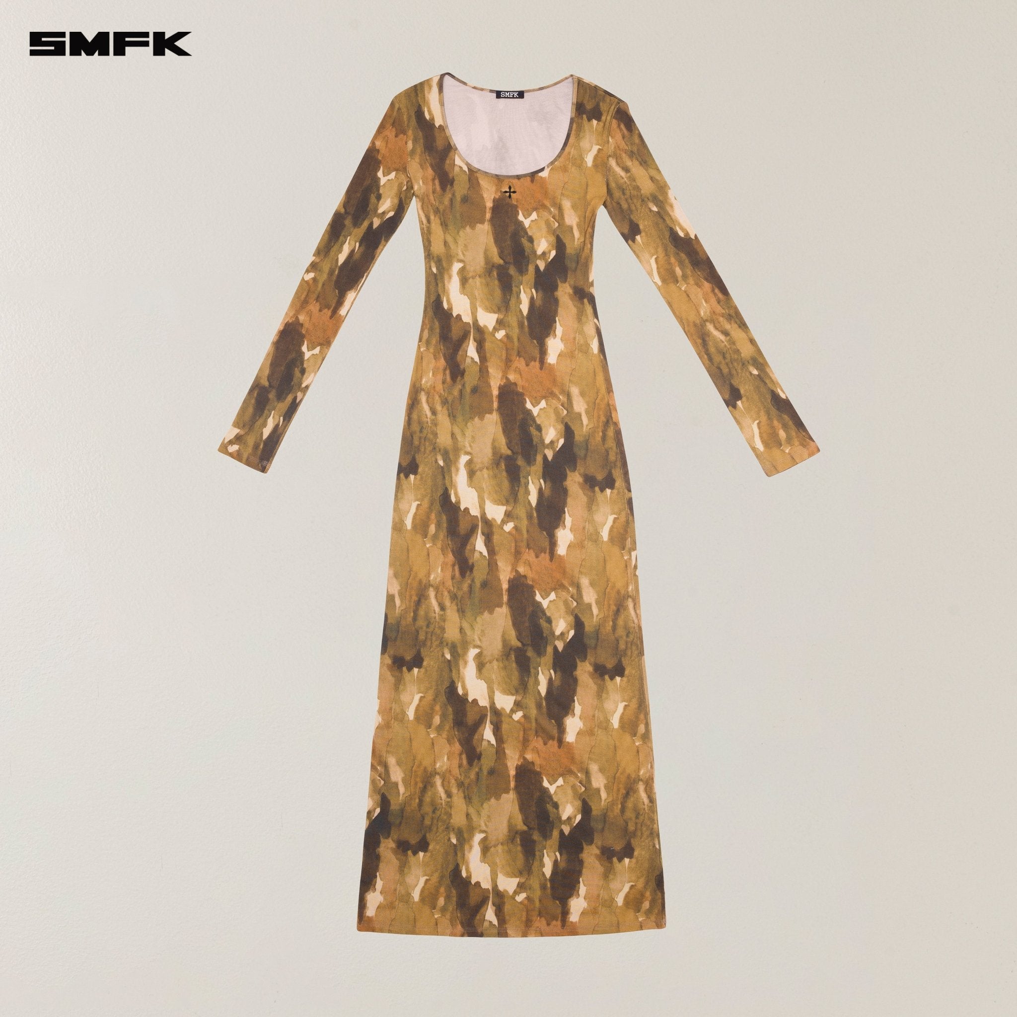 SMFK Vintage Hurricane Silk Fade Body Dress In Chinese Ink Camouflage | MADAX