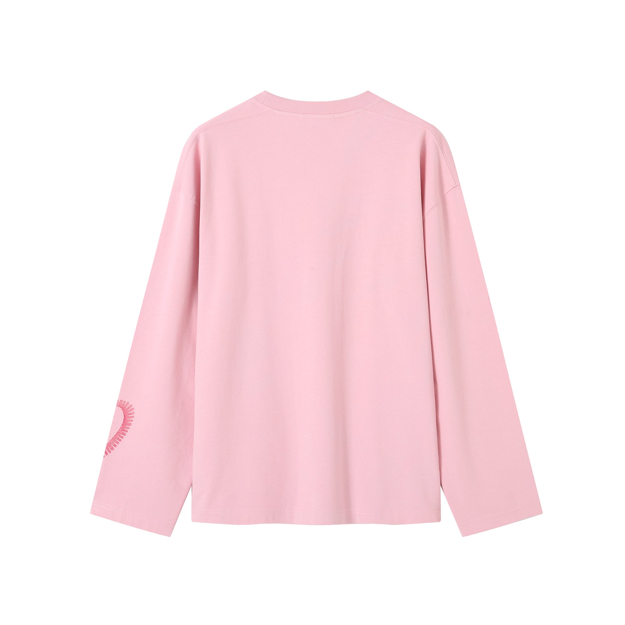 SOMESOWE Vintage Lace Love Cotton Long sleeved T-shirt in Pink | MADA IN CHINA