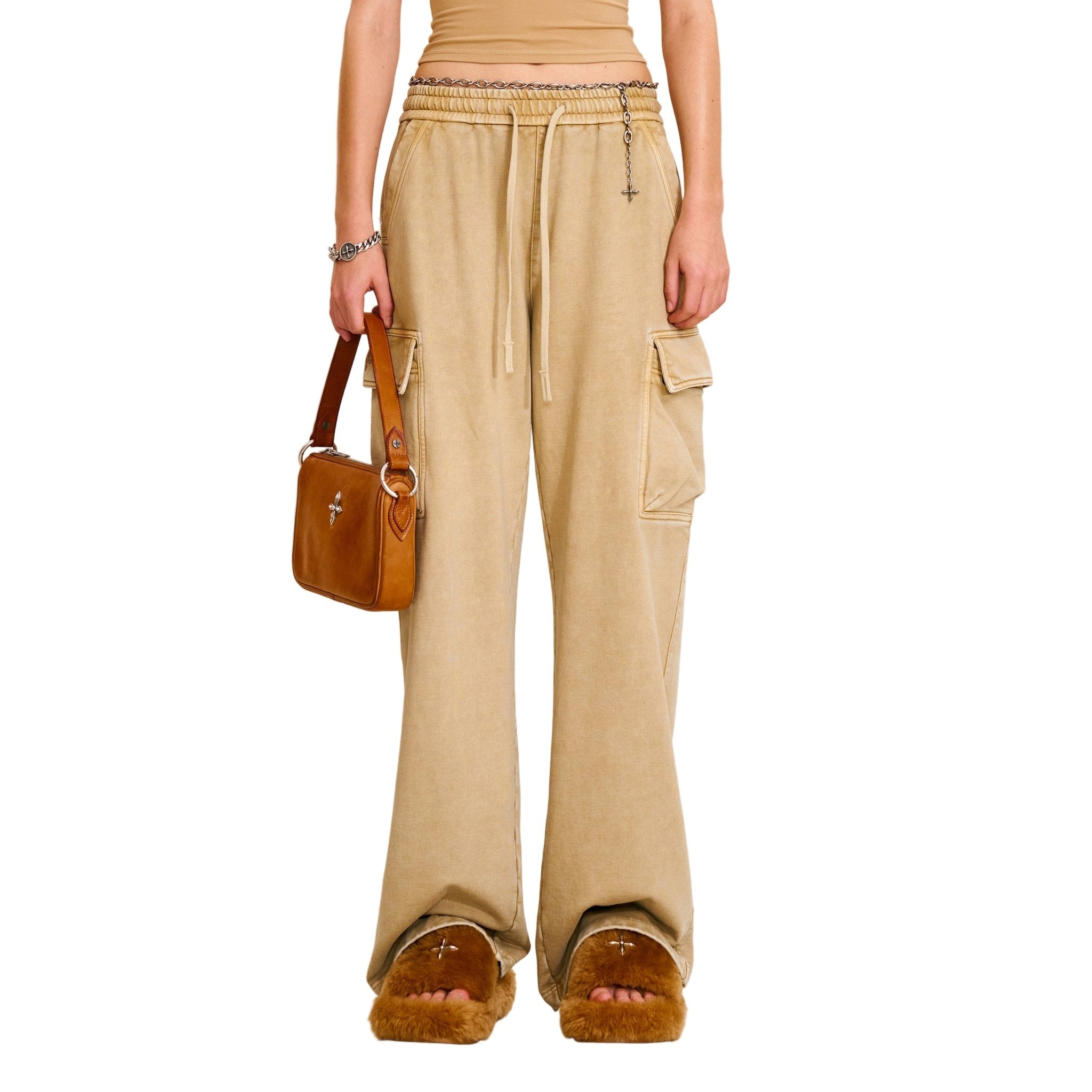 SMFK Vintage - Safari Loose Sports Pants In Fading Desert | MADAX