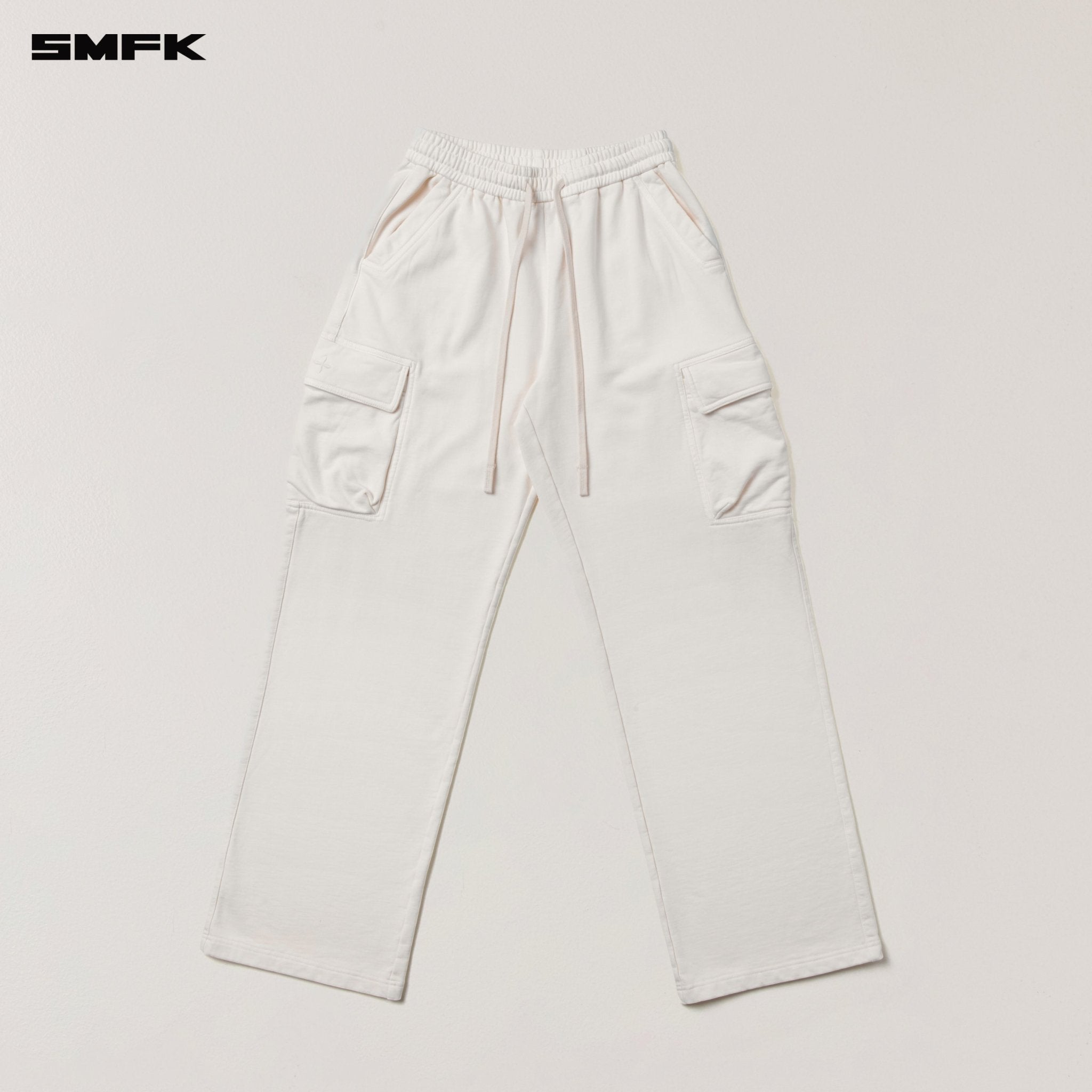 SMFK Vintage - Safari Loose Sports Pants In Snow Mountain White | MADAX
