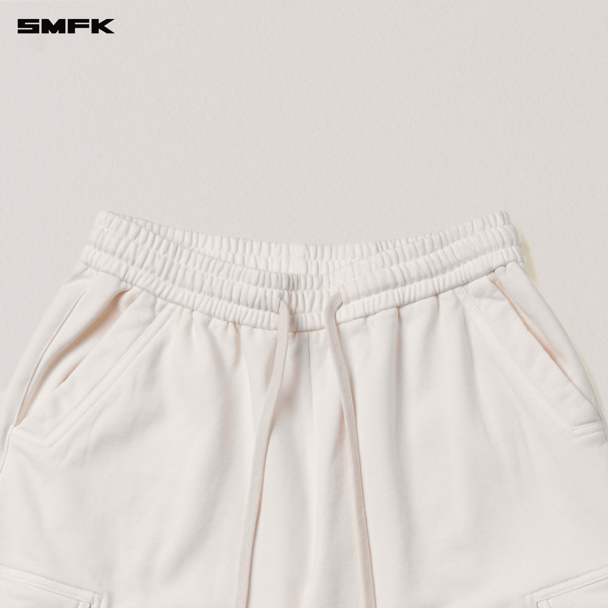 SMFK Vintage - Safari Loose Sports Pants In Snow Mountain White | MADAX