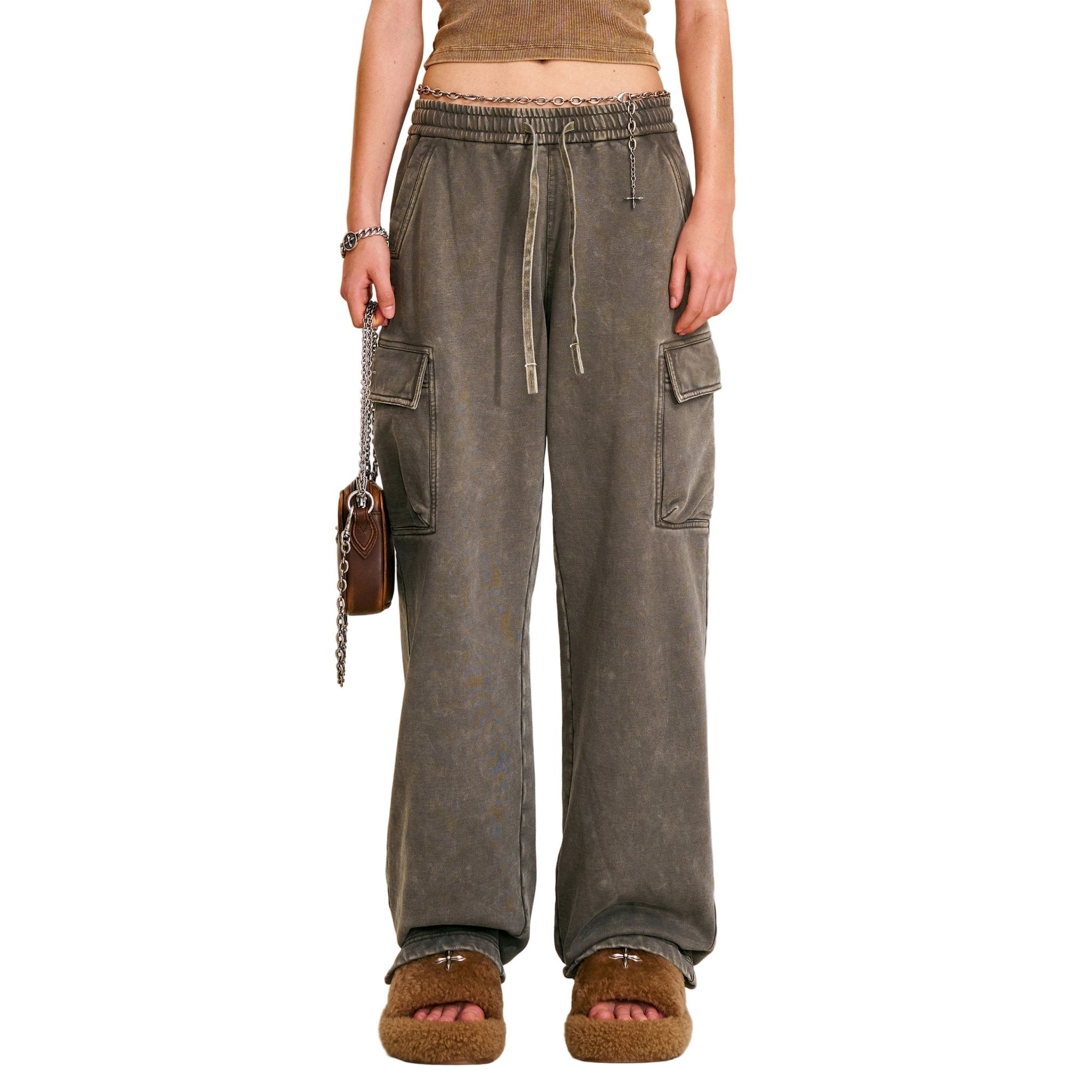 SMFK Vintage - Safari Loose Sports Pants In Wild Brown | MADAX