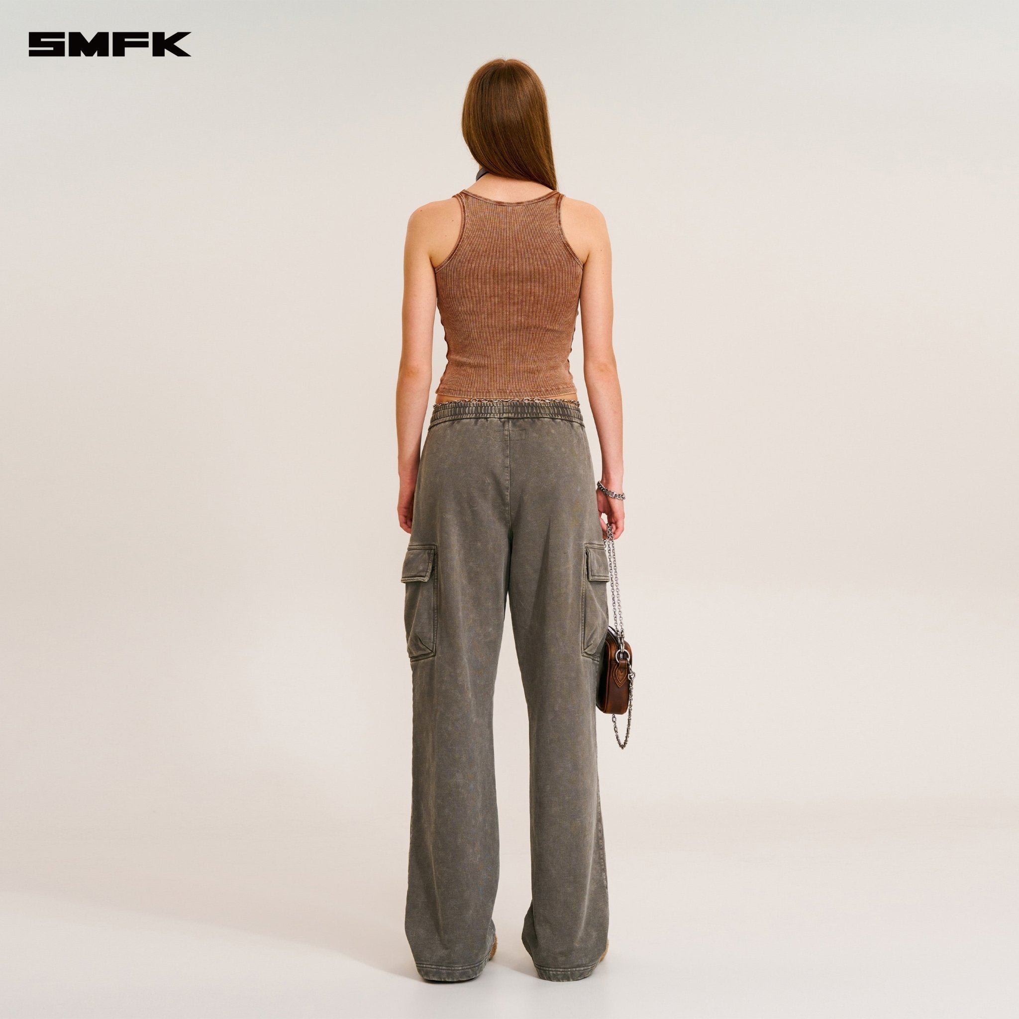 SMFK Vintage - Safari Loose Sports Pants In Wild Brown | MADAX