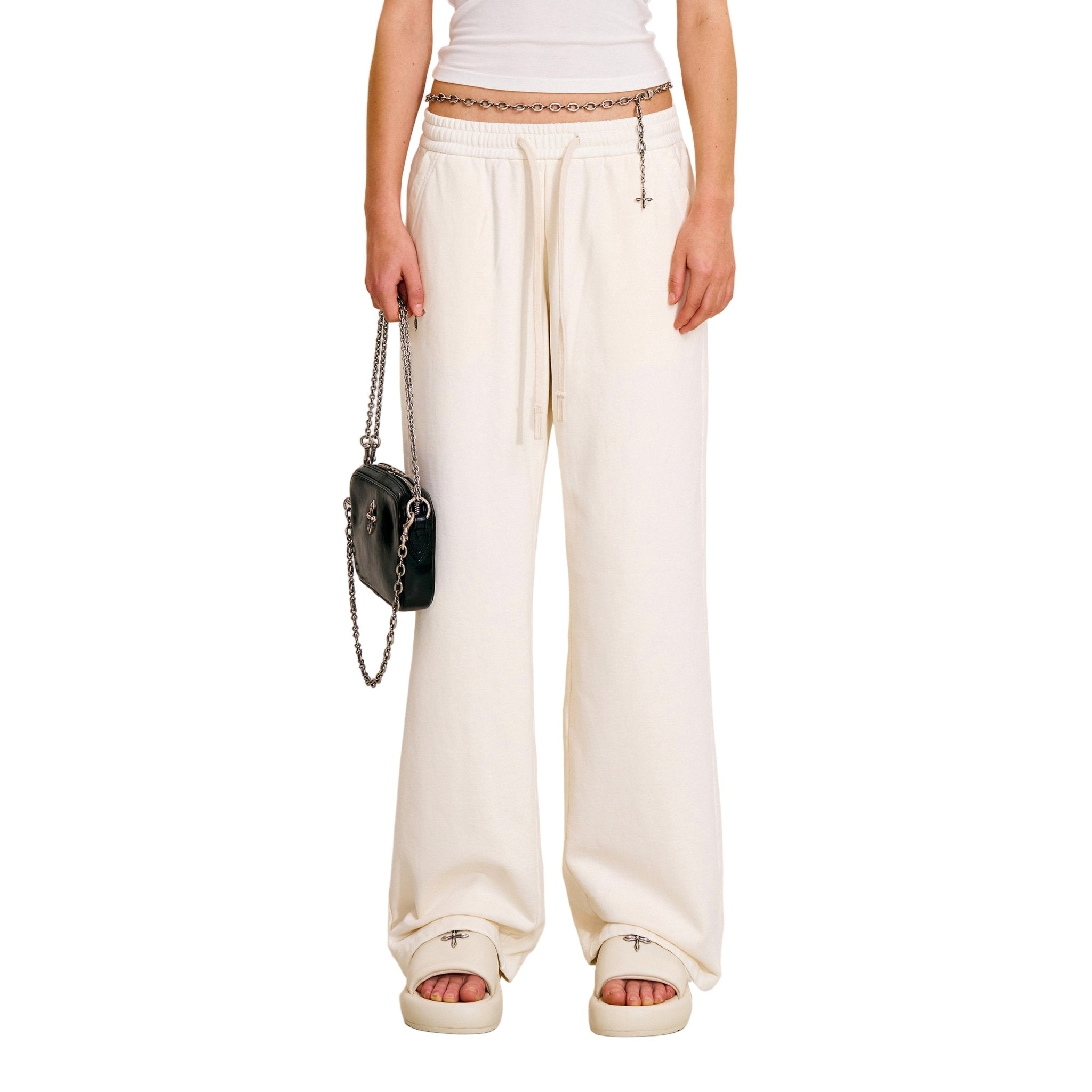 SMFK Vintage - Savage Loose Sports Pants In Snow Mountain White | MADAX