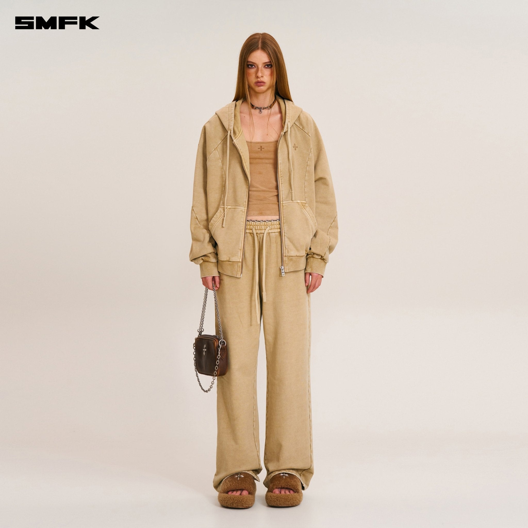 SMFK Vintage - Savage Loose Sports Pants/Fade Dye in Fading Desert | MADAX