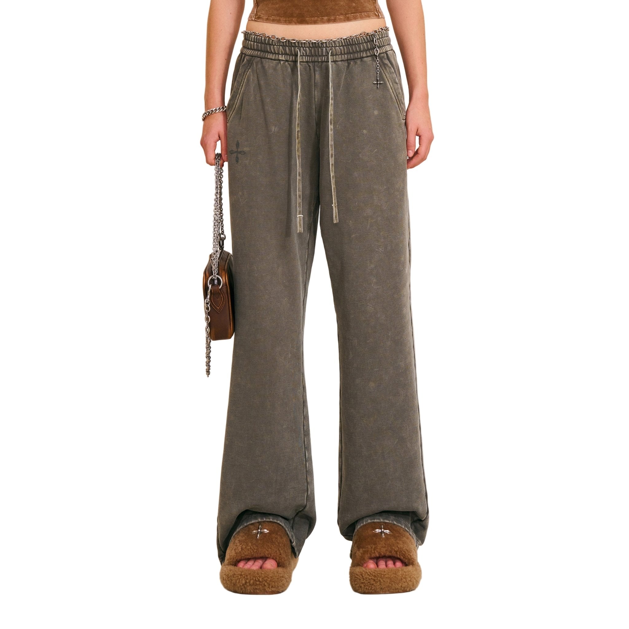 SMFK Vintage - Savage Loose Sports Pants/Fade Dye Wild Brown | MADAX