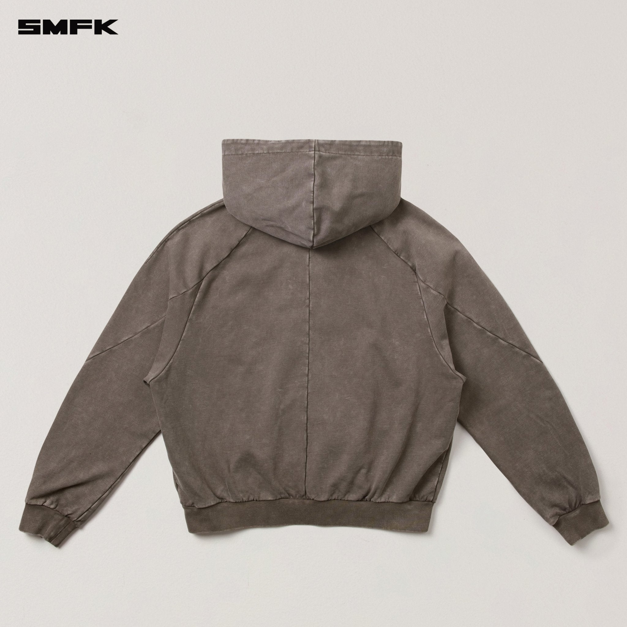 SMFK Vintage - Savage Loose Sports Zip Hoodie in Wild Brown | MADAX