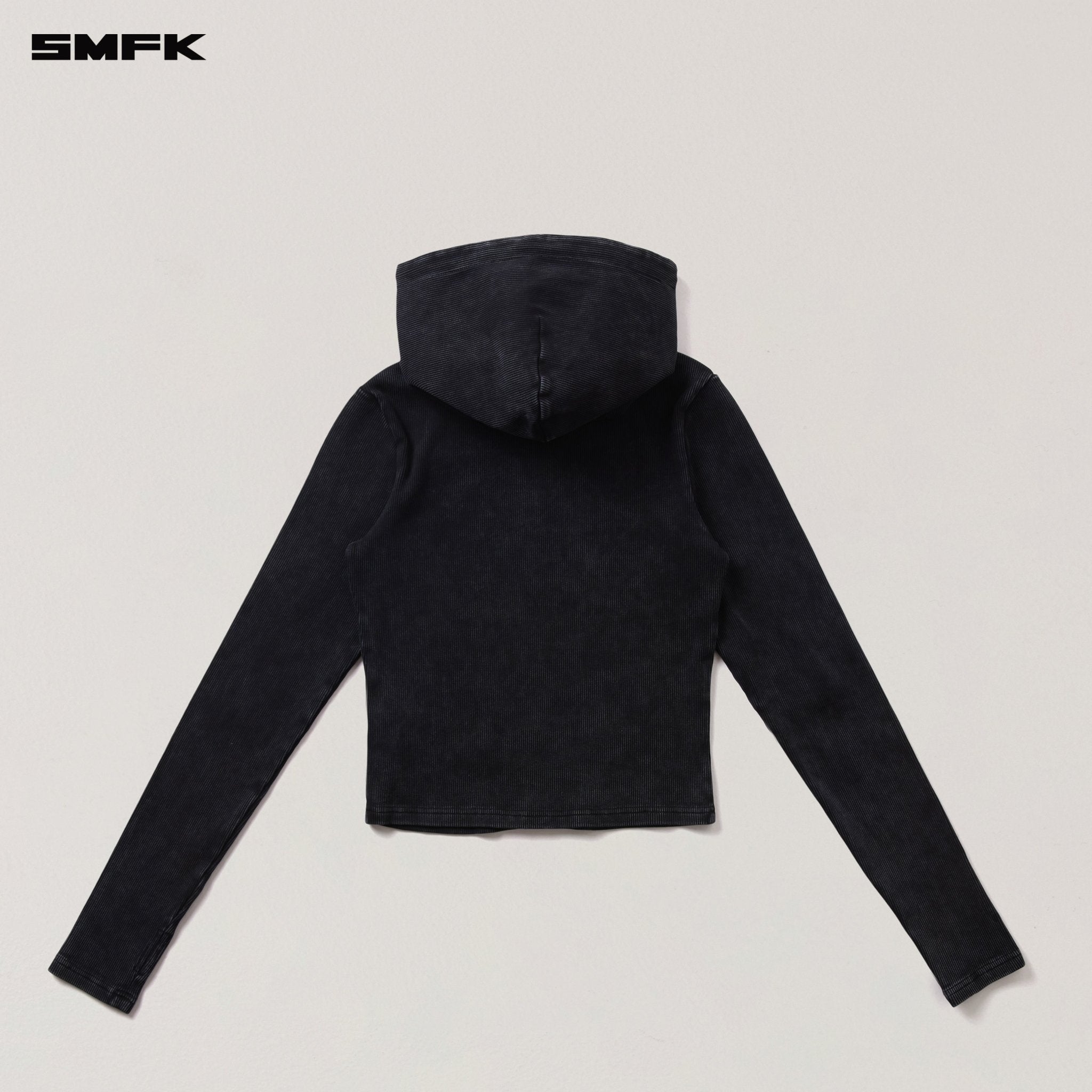 SMFK Vintage - Savage Slim Sports Zip Hoodie Fade Dye Vanish Black | MADAX