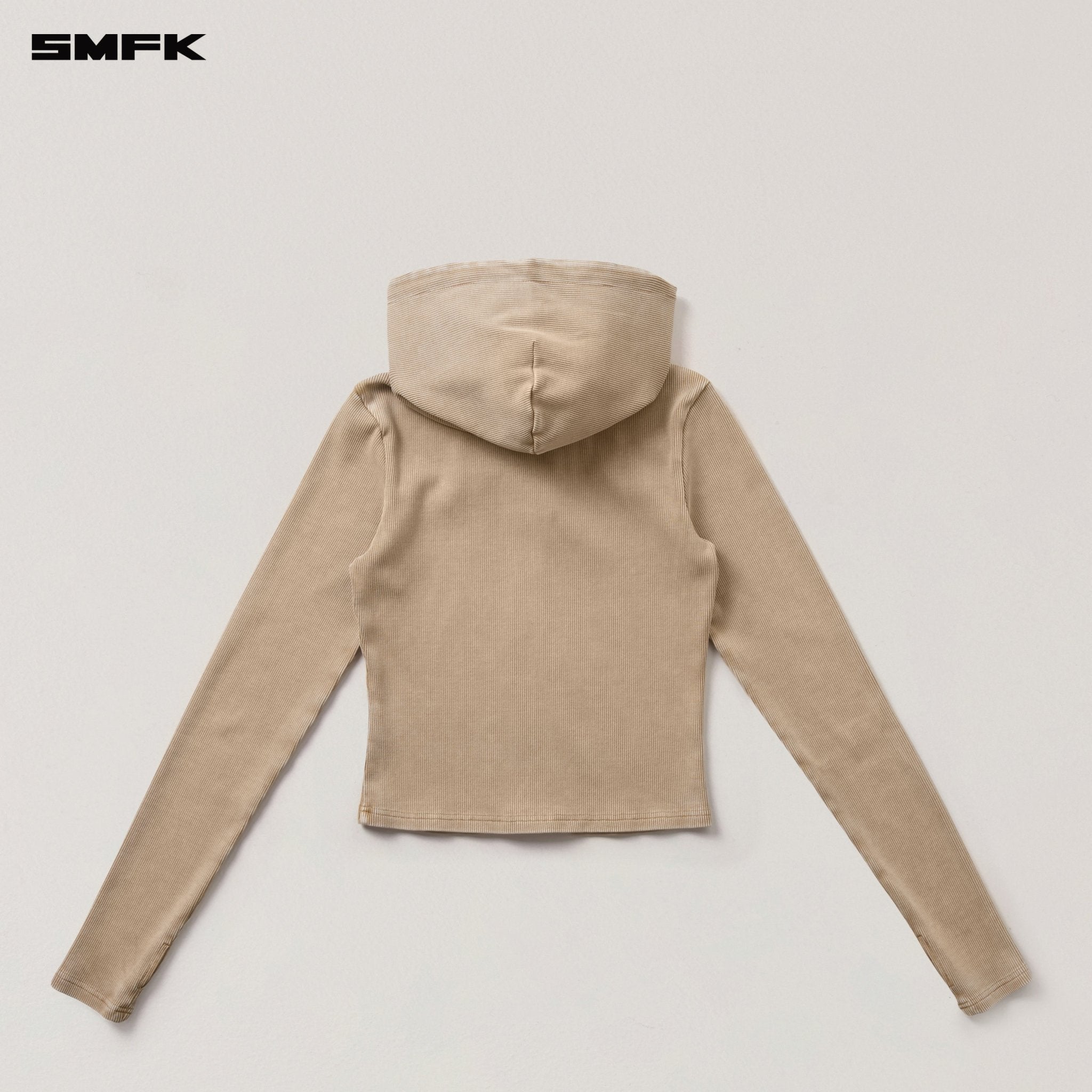 SMFK Vintage - Savage Slim Sports Zip Hoodie in Vanish Sand | MADAX