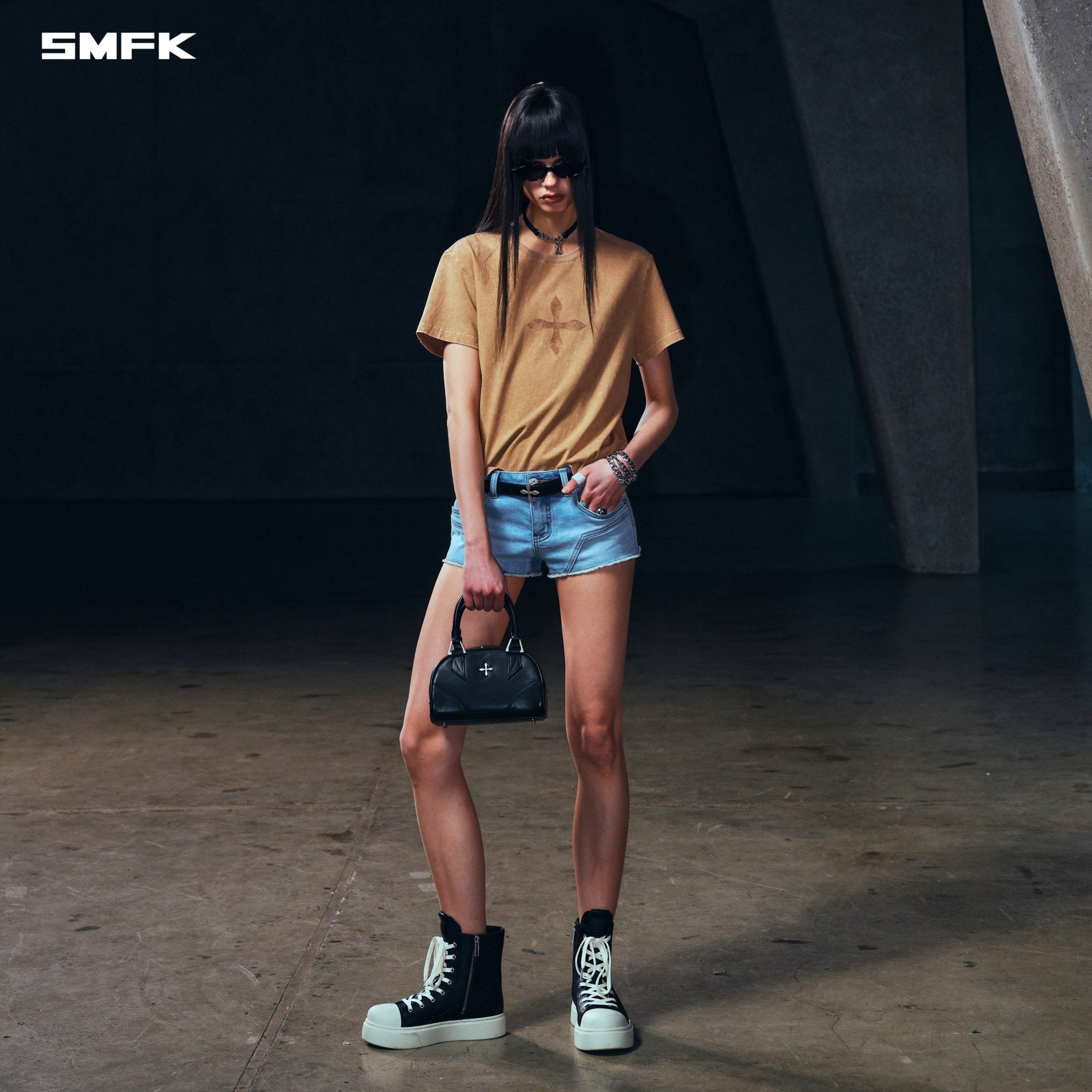 SMFK Vintage - Savage Tee Stone Wash In Sand | MADAX