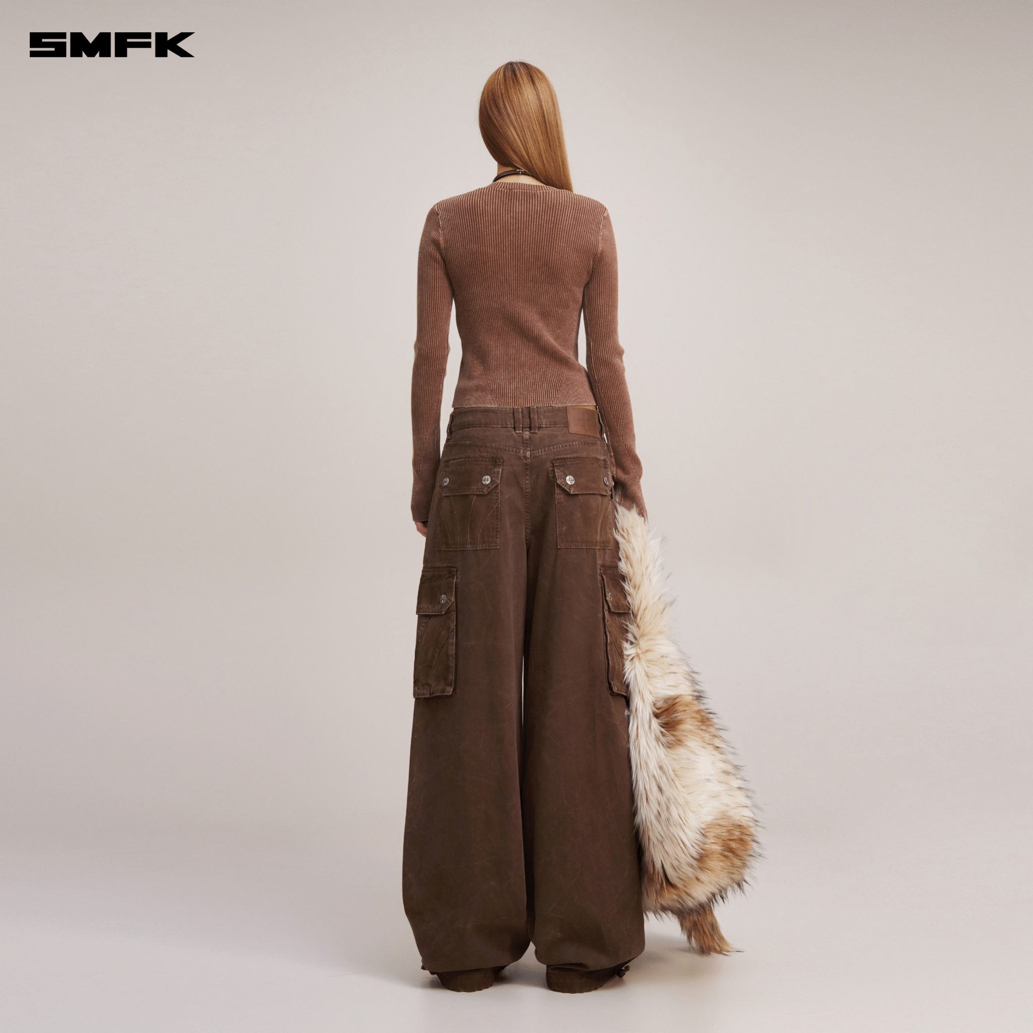 SMFK VINTAGE - SAVAGE ZIP KNIT CARDIGAN/STONE WASH VANISH BROWN | MADAX