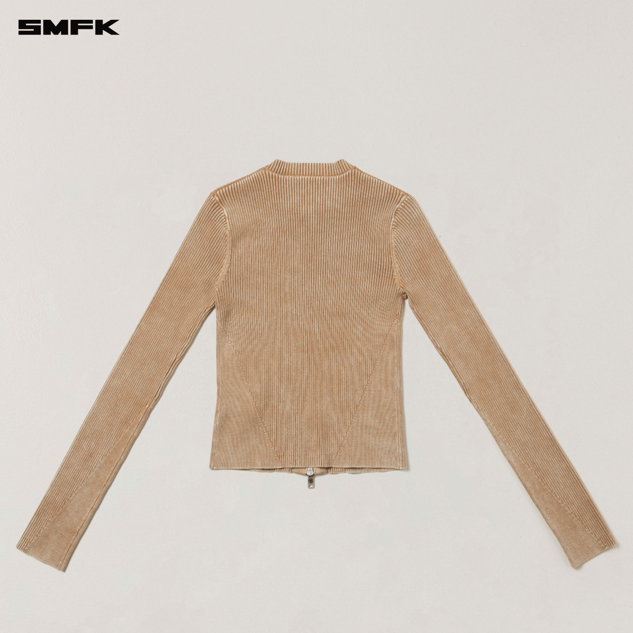 SMFK VINTAGE - SAVAGE ZIP KNIT CARDIGAN/STONE WASH VANISH SAND | MADAX