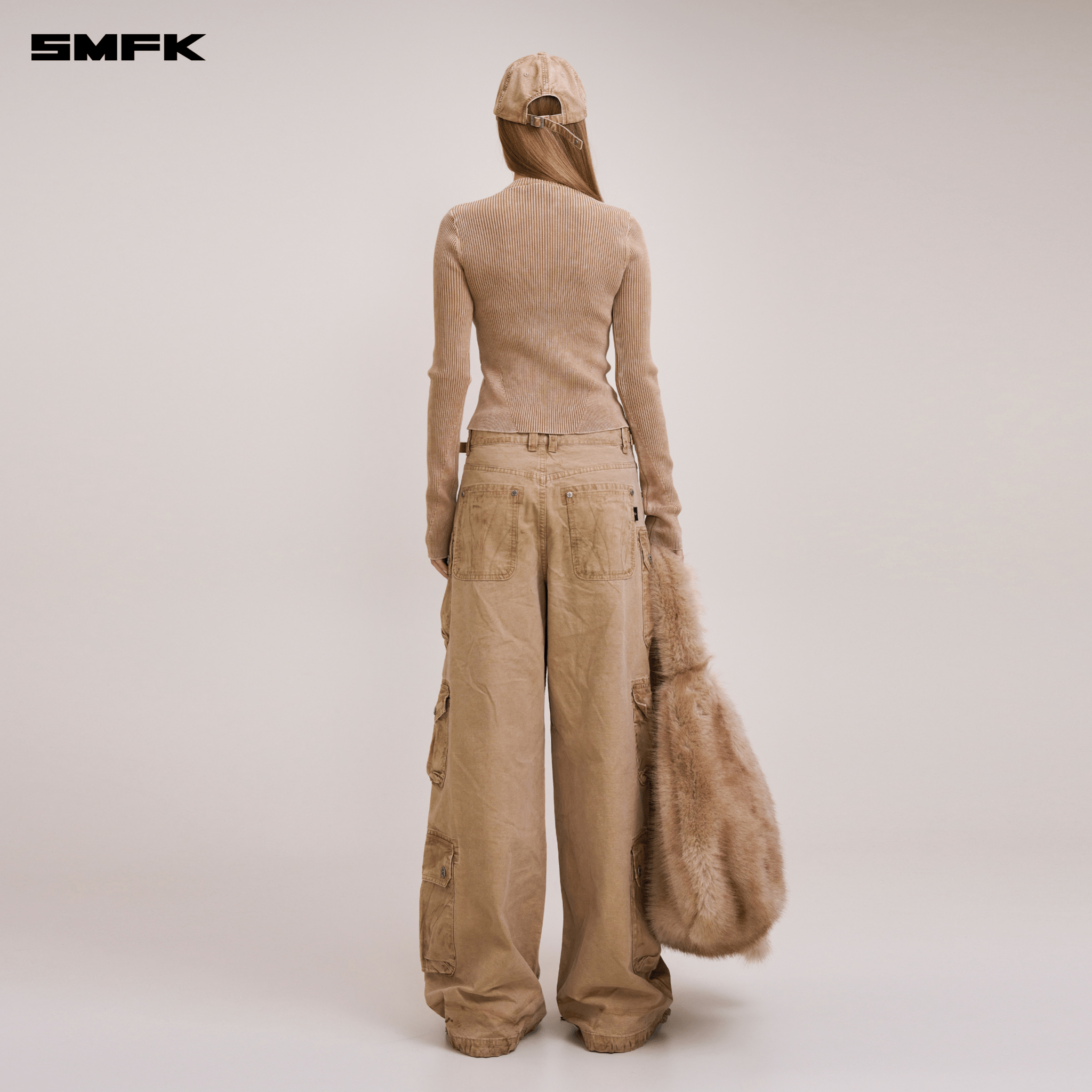 SMFK VINTAGE - SAVAGE ZIP KNIT CARDIGAN/STONE WASH VANISH SAND | MADAX