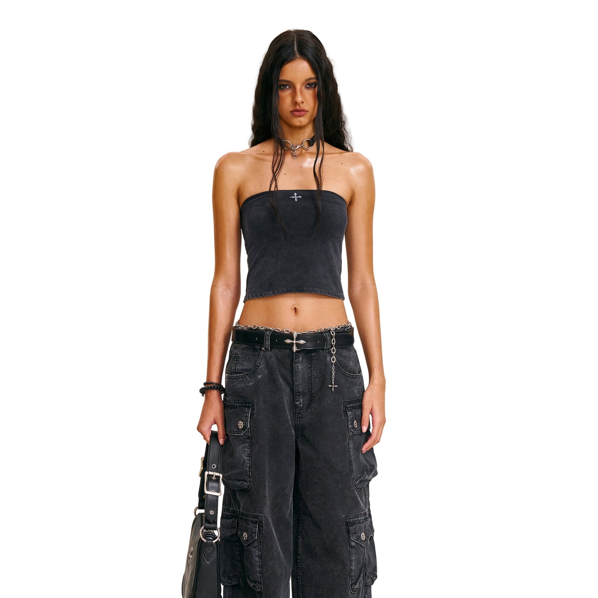 SMFK Vintage Storm Fade Bustier In Vanish Black | MADAX