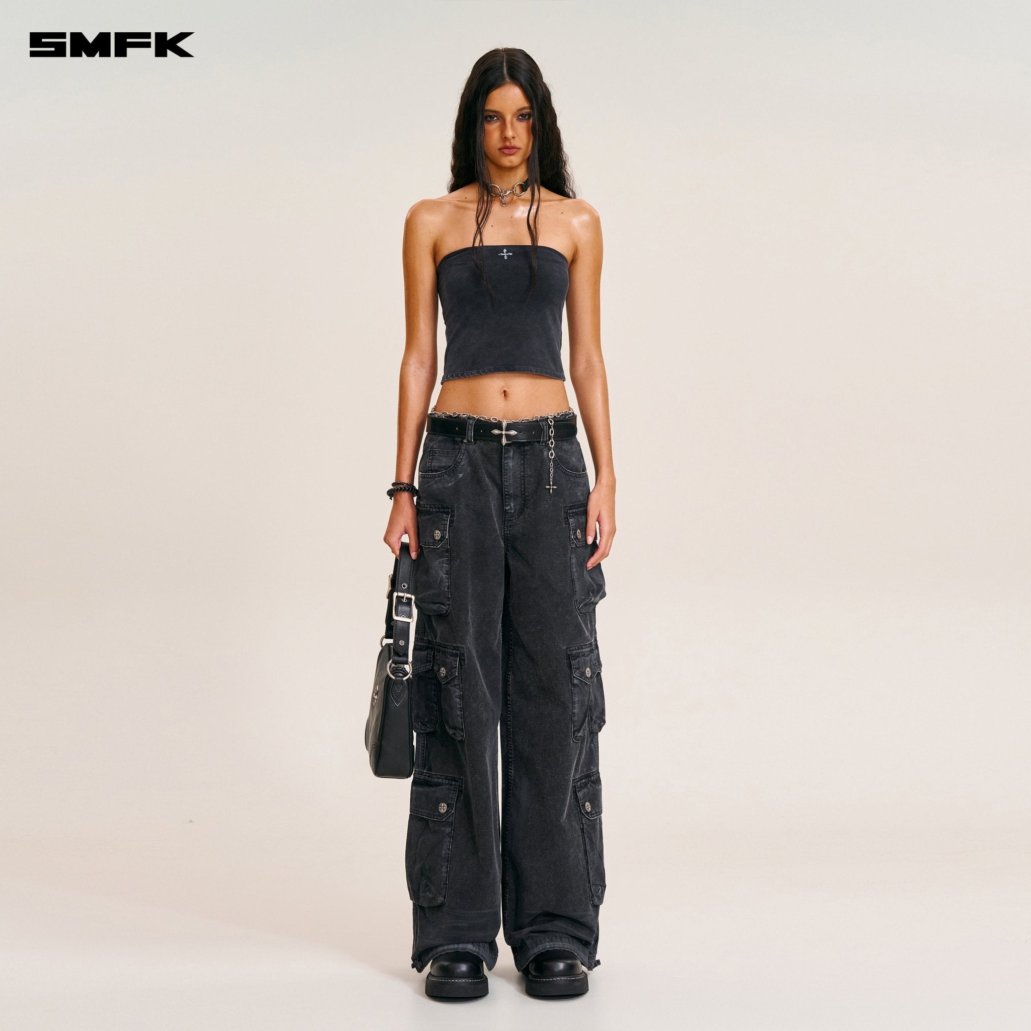 SMFK Vintage Storm Fade Bustier In Vanish Black | MADAX
