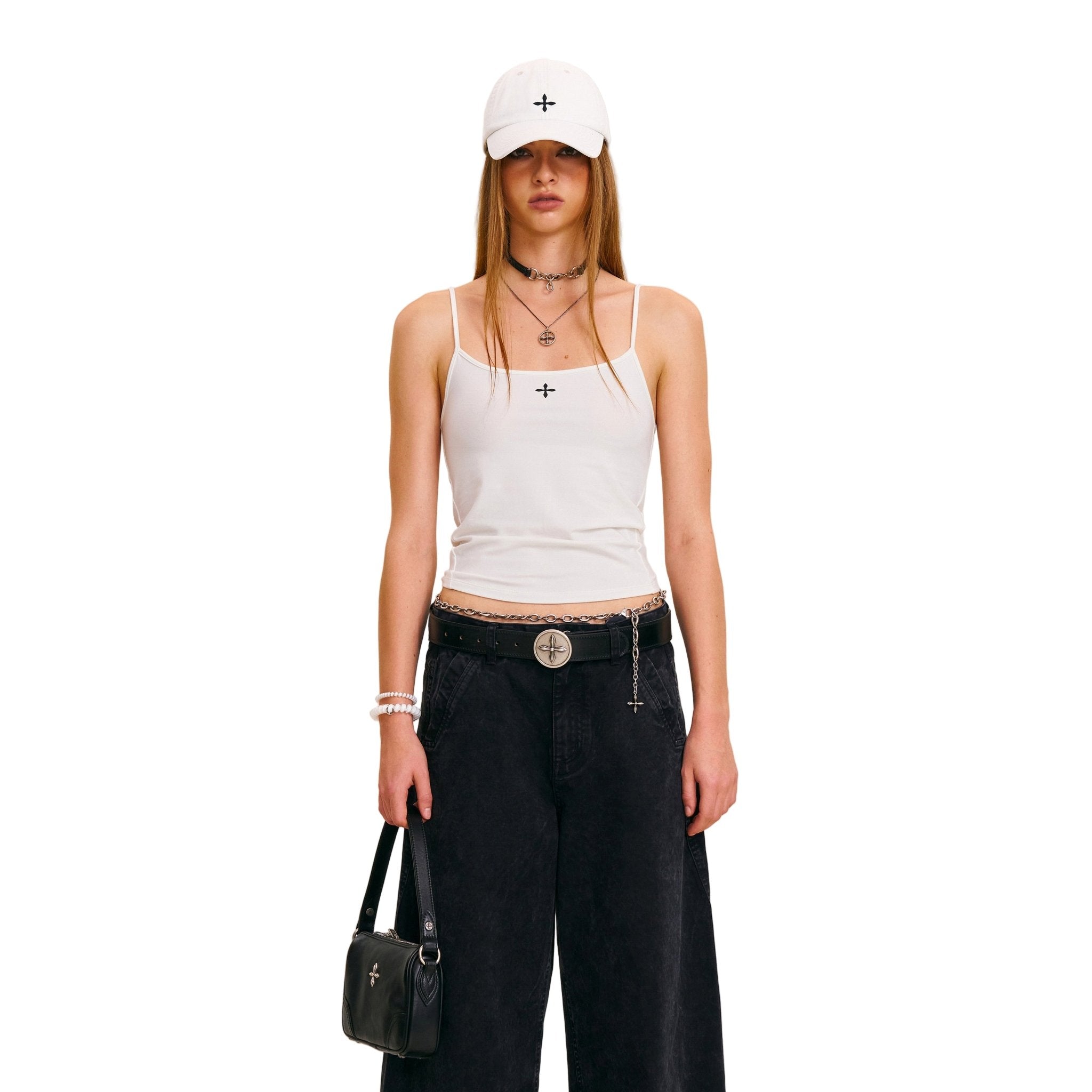 SMFK Vintage Storm Fade Camisole In Snow Mountain White | MADAX