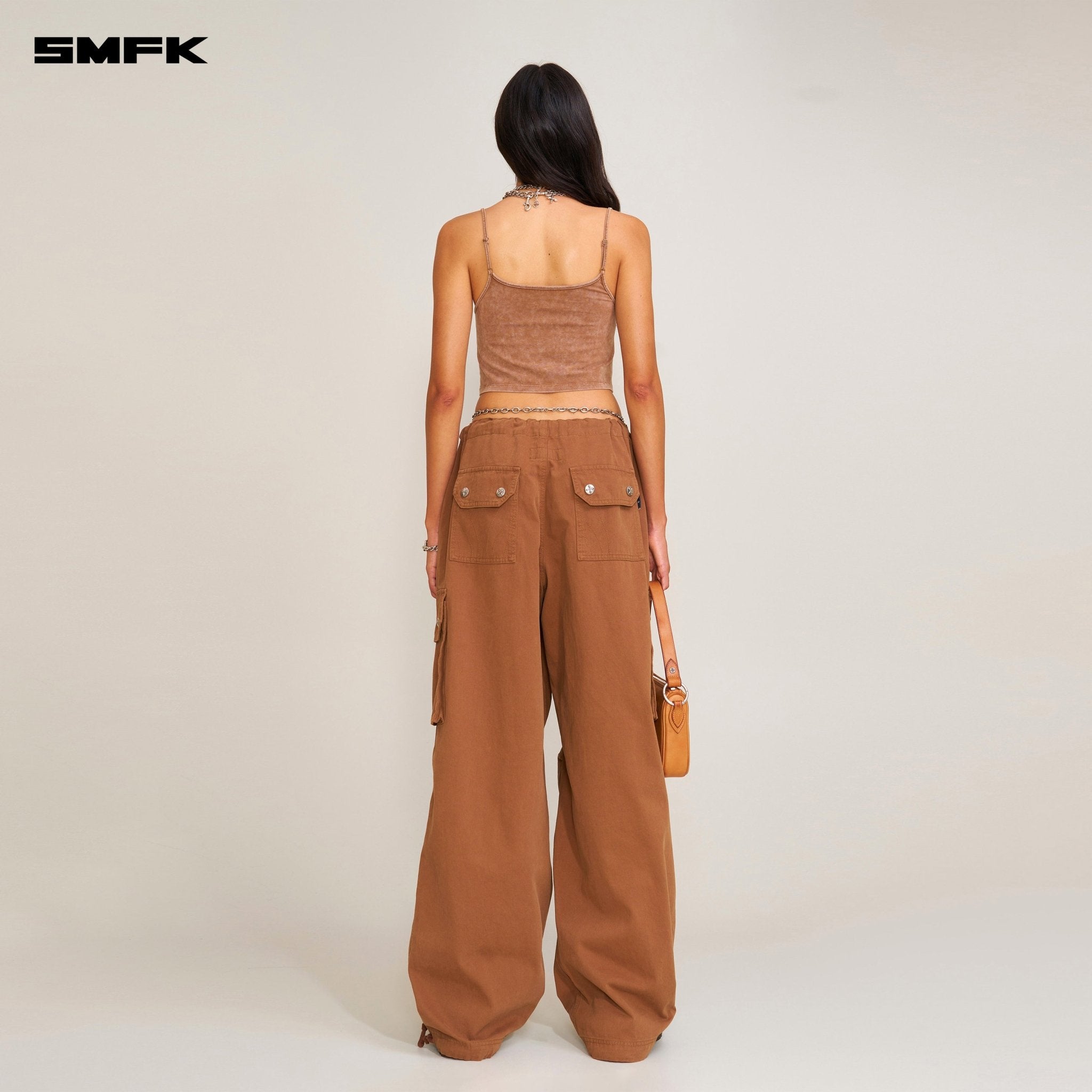 SMFK Vintage Storm Fade Dye Short Camisole In Brown | MADAX