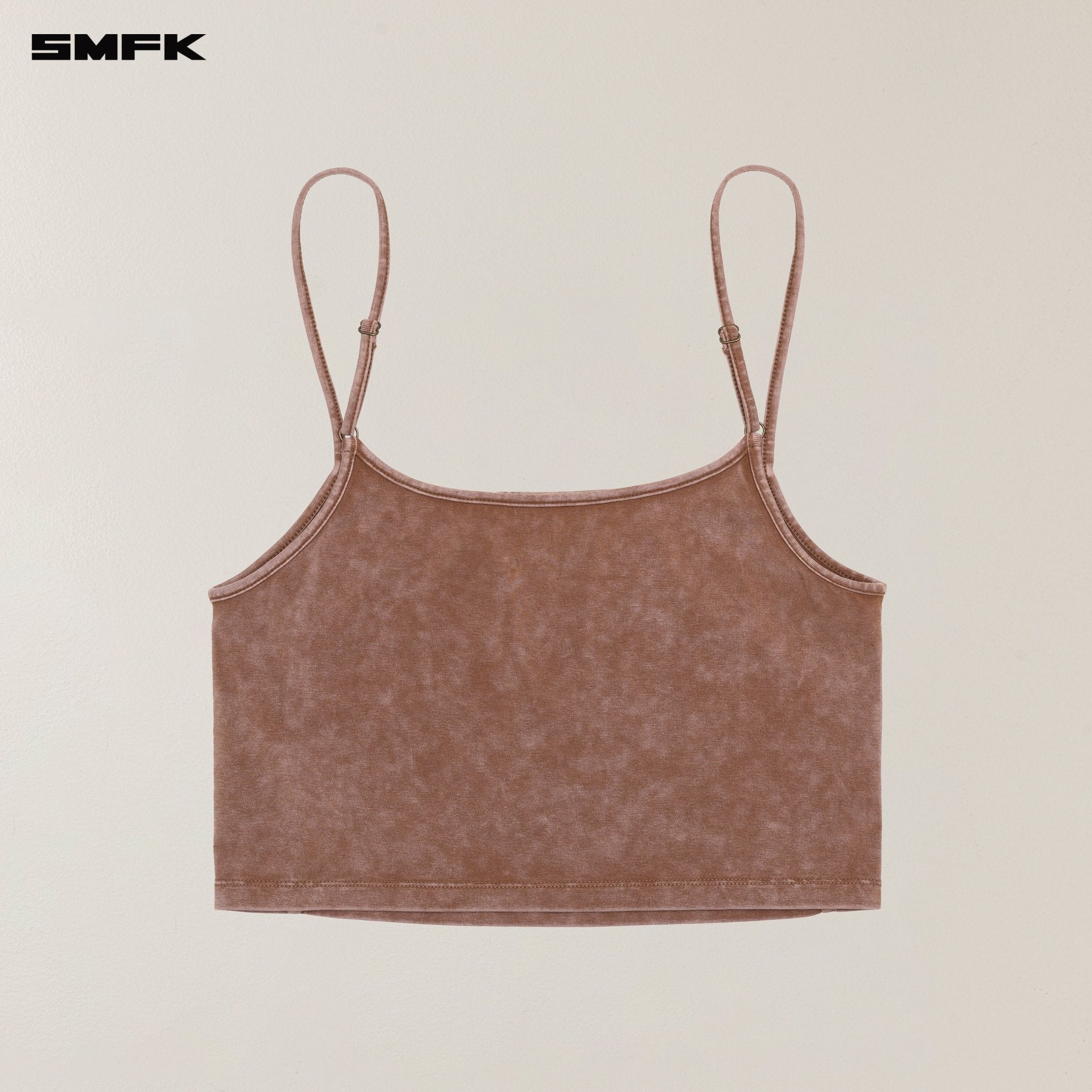 SMFK Vintage Storm Fade Dye Short Camisole In Brown | MADAX