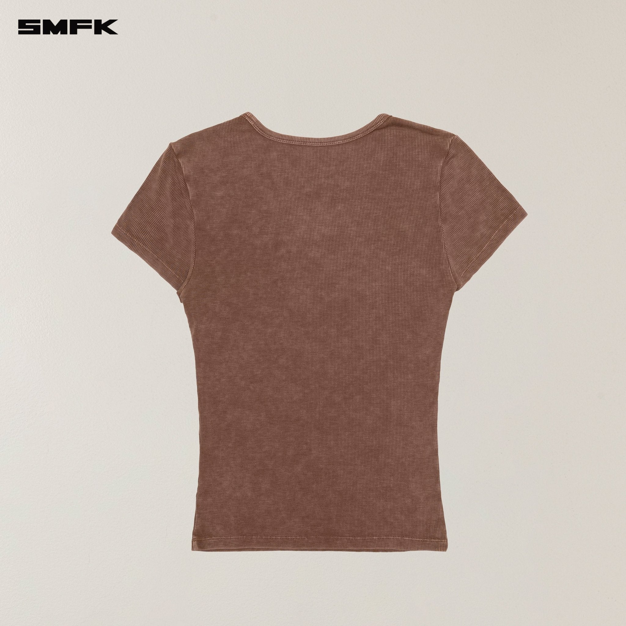 SMFK Vintage Storm Fade Dye Silk Sports Tee In Brown | MADAX