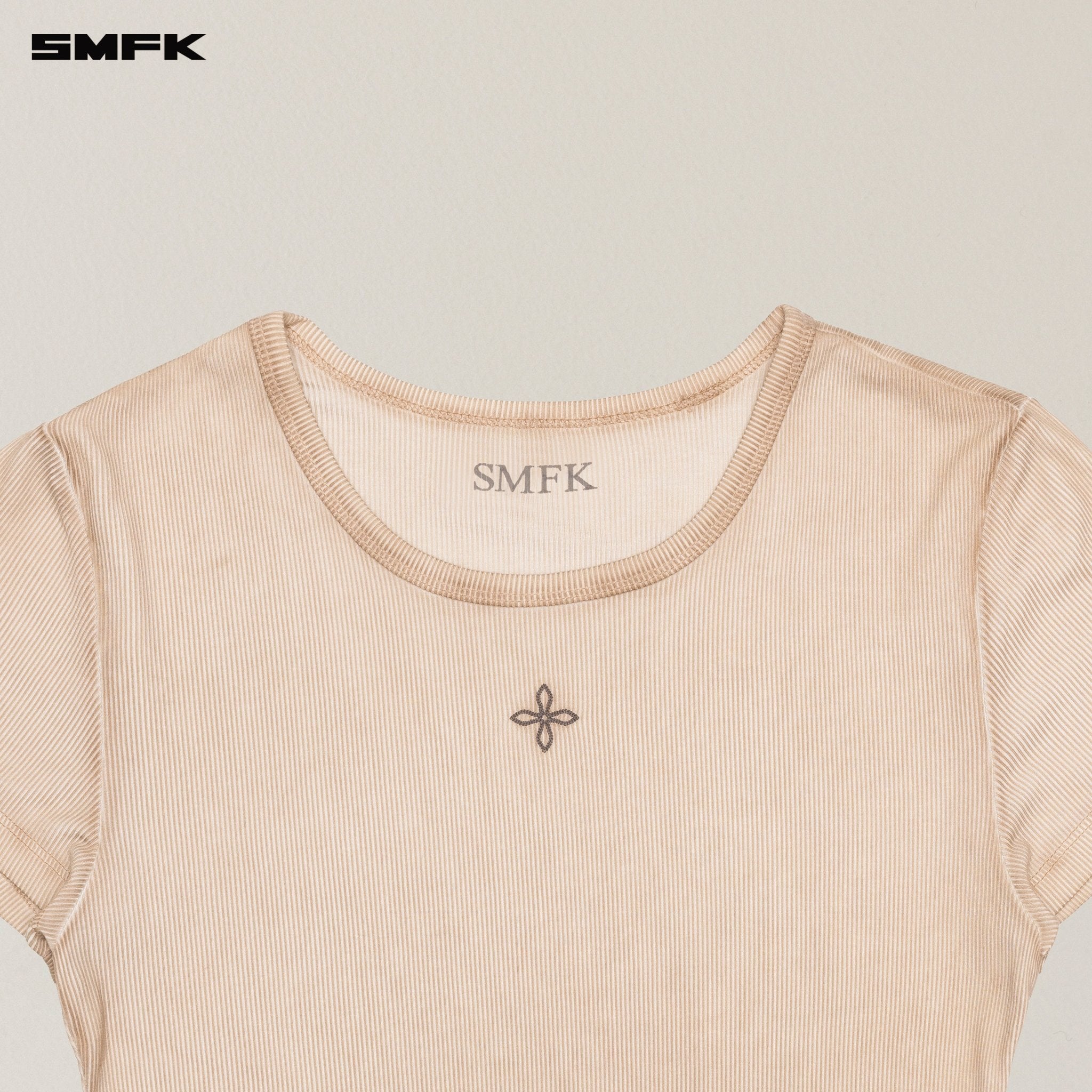 SMFK Vintage Storm Fade Dye Silk Sports Tee In Desert | MADAX
