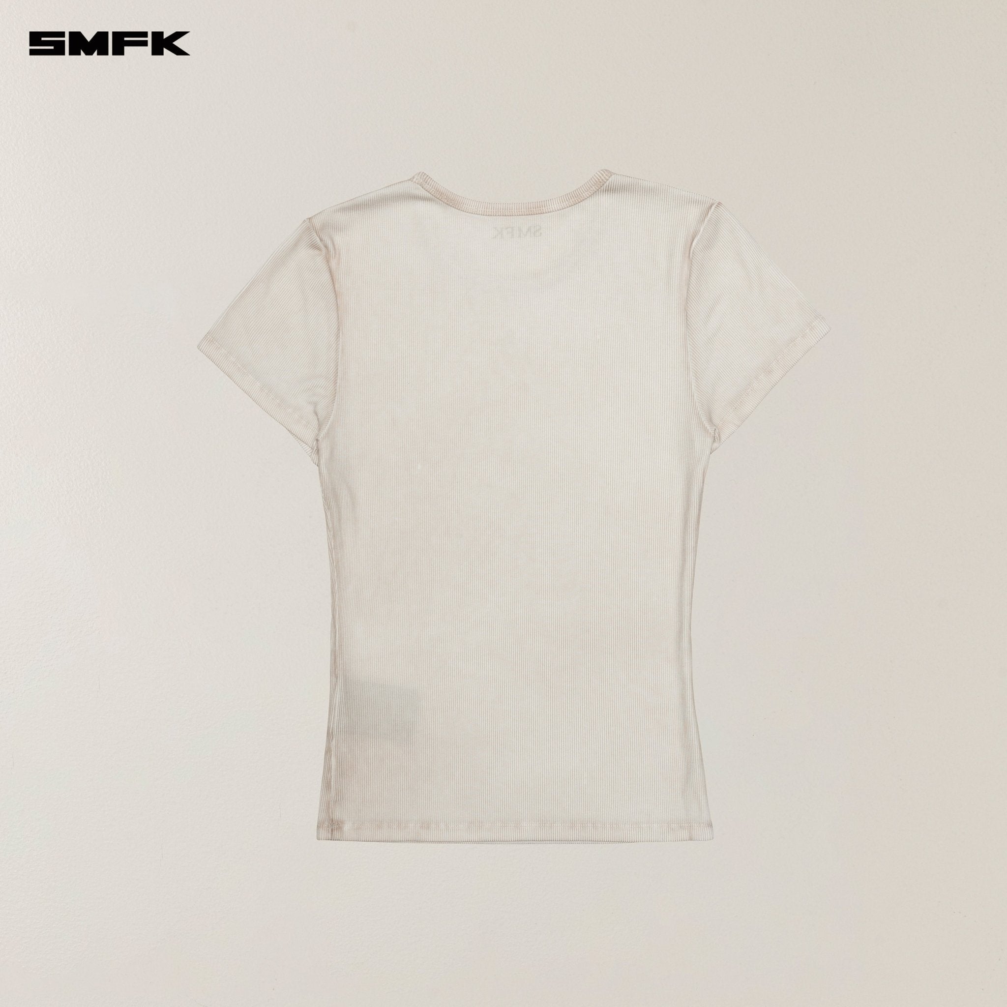 SMFK Vintage Storm Fade Dye Silk Sports Tee In White | MADAX