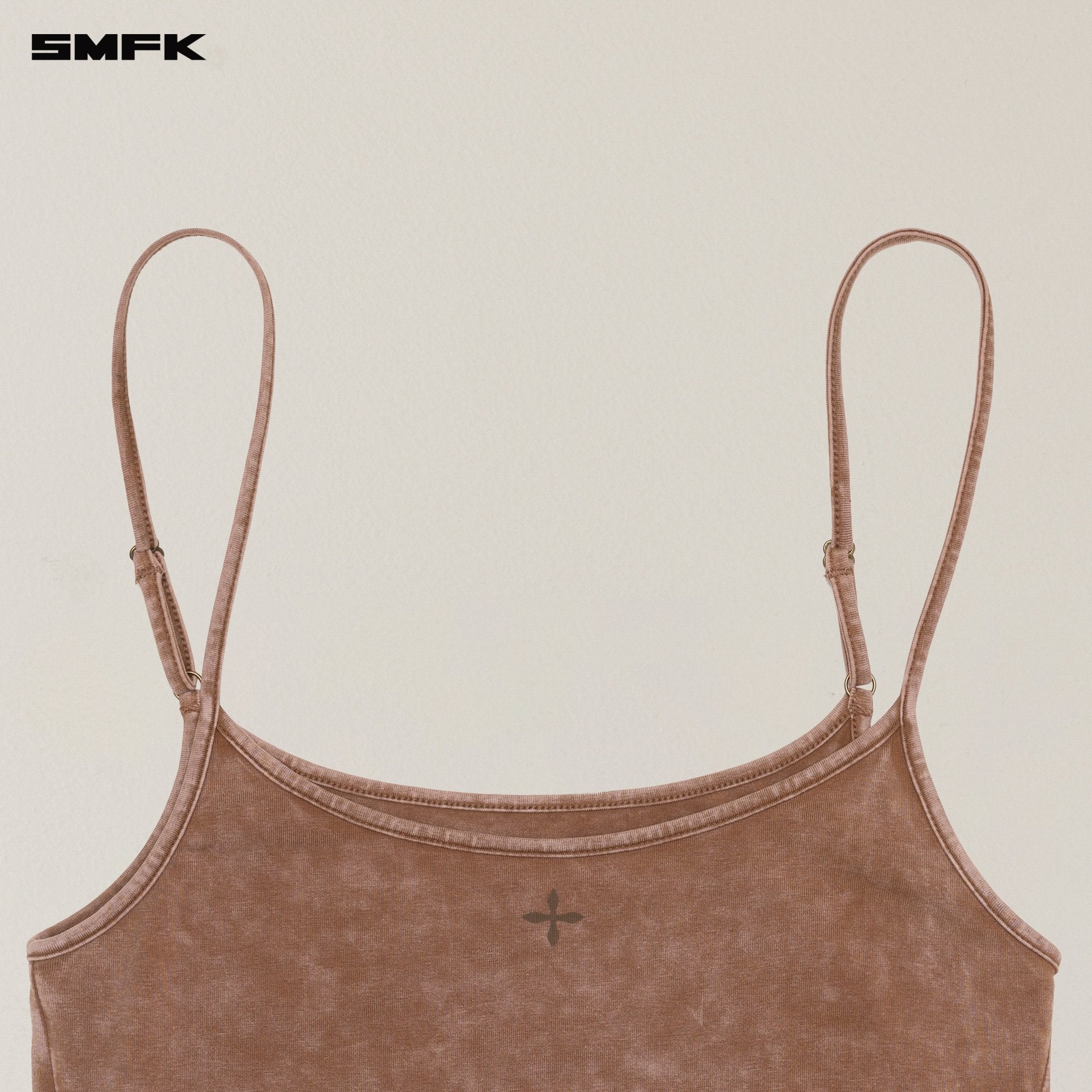 SMFK Vintage Storm Fade Dye Sports Camisole In Brown | MADAX