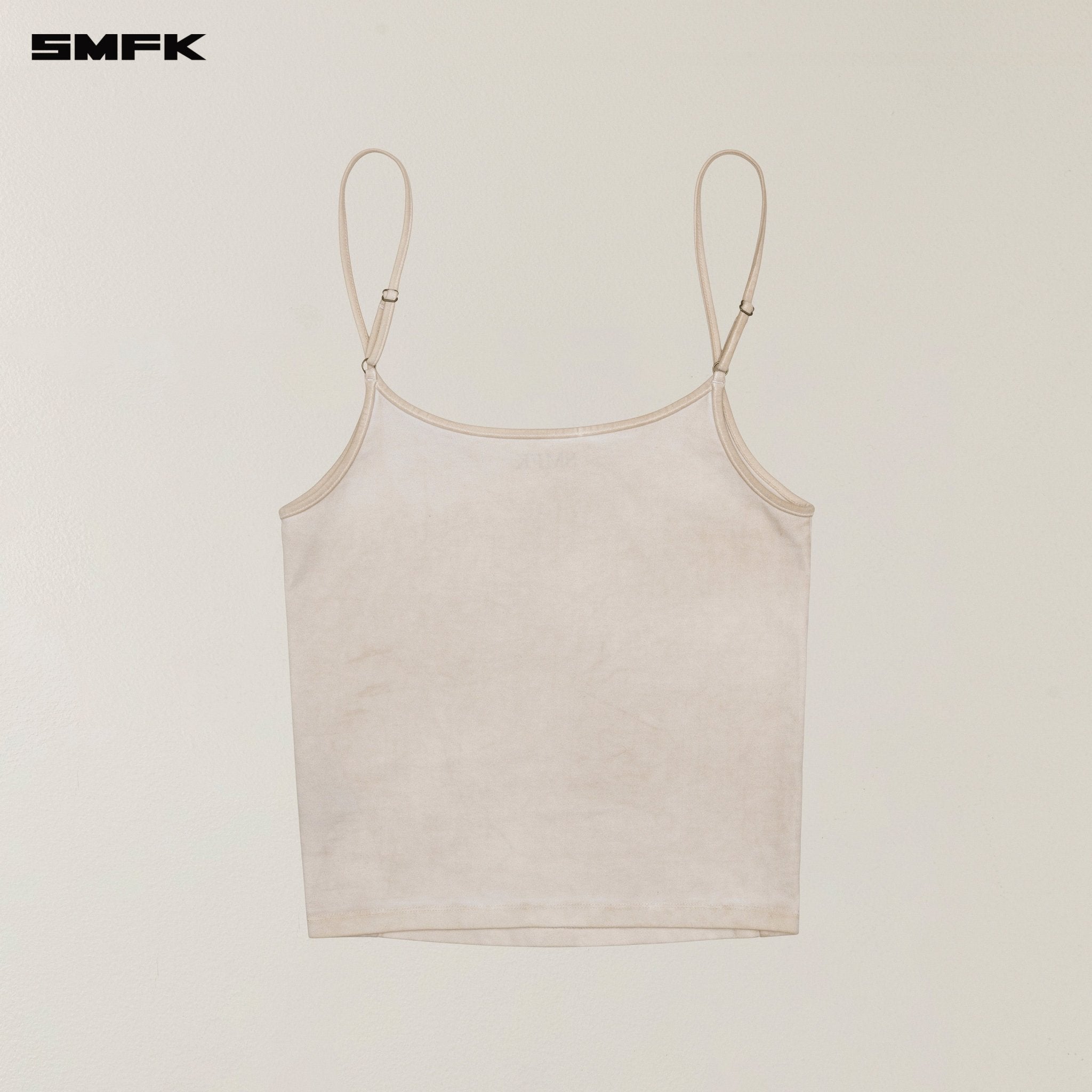 SMFK Vintage Storm Fade Dye Sports Camisole In White | MADAX
